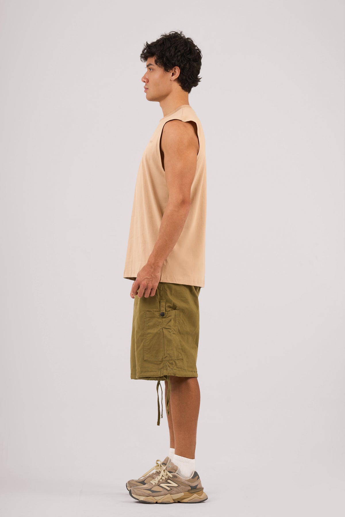 Beige Logo II PL Sleeveless T-shirt