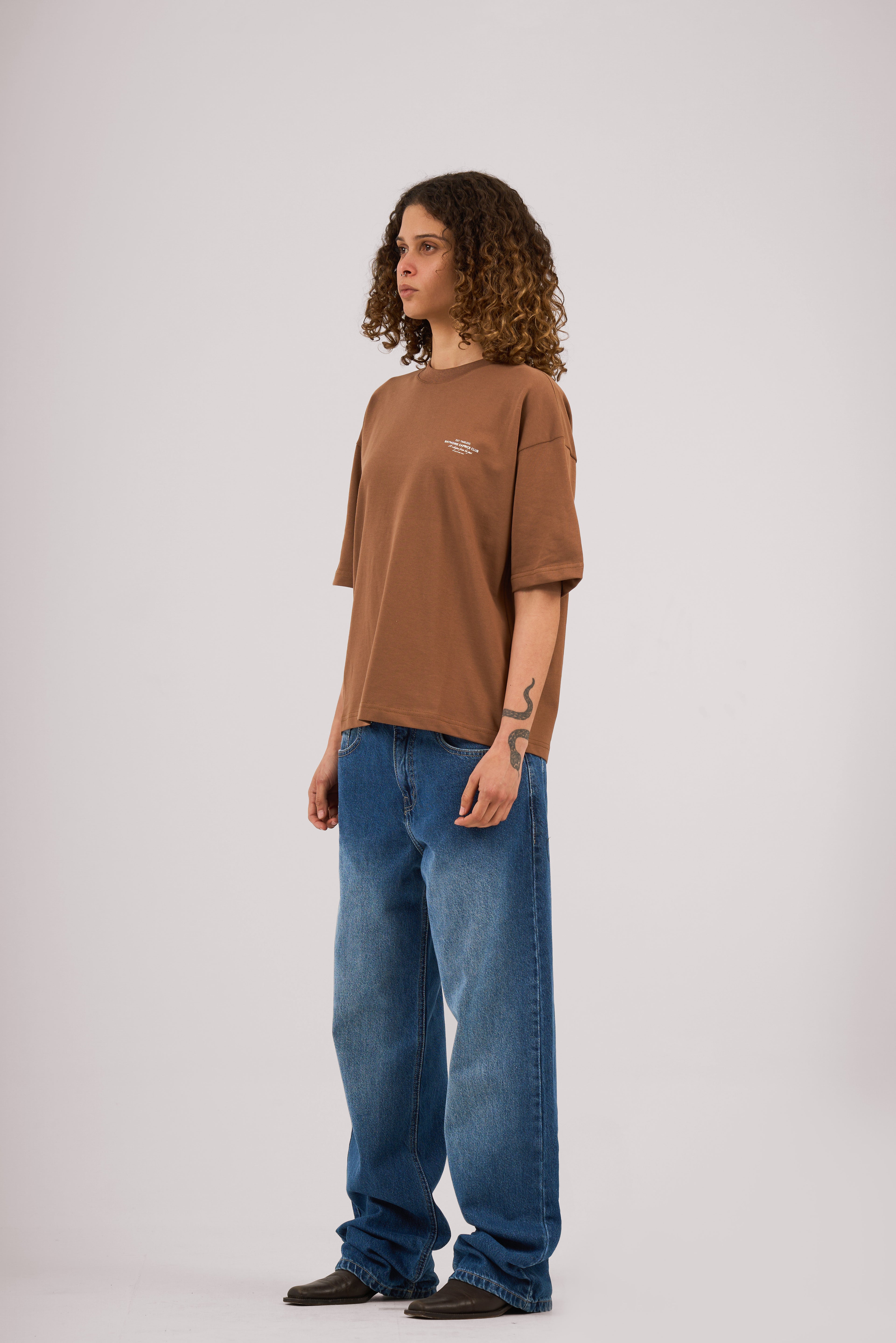Brown Caprice Club Oversized T-shirt