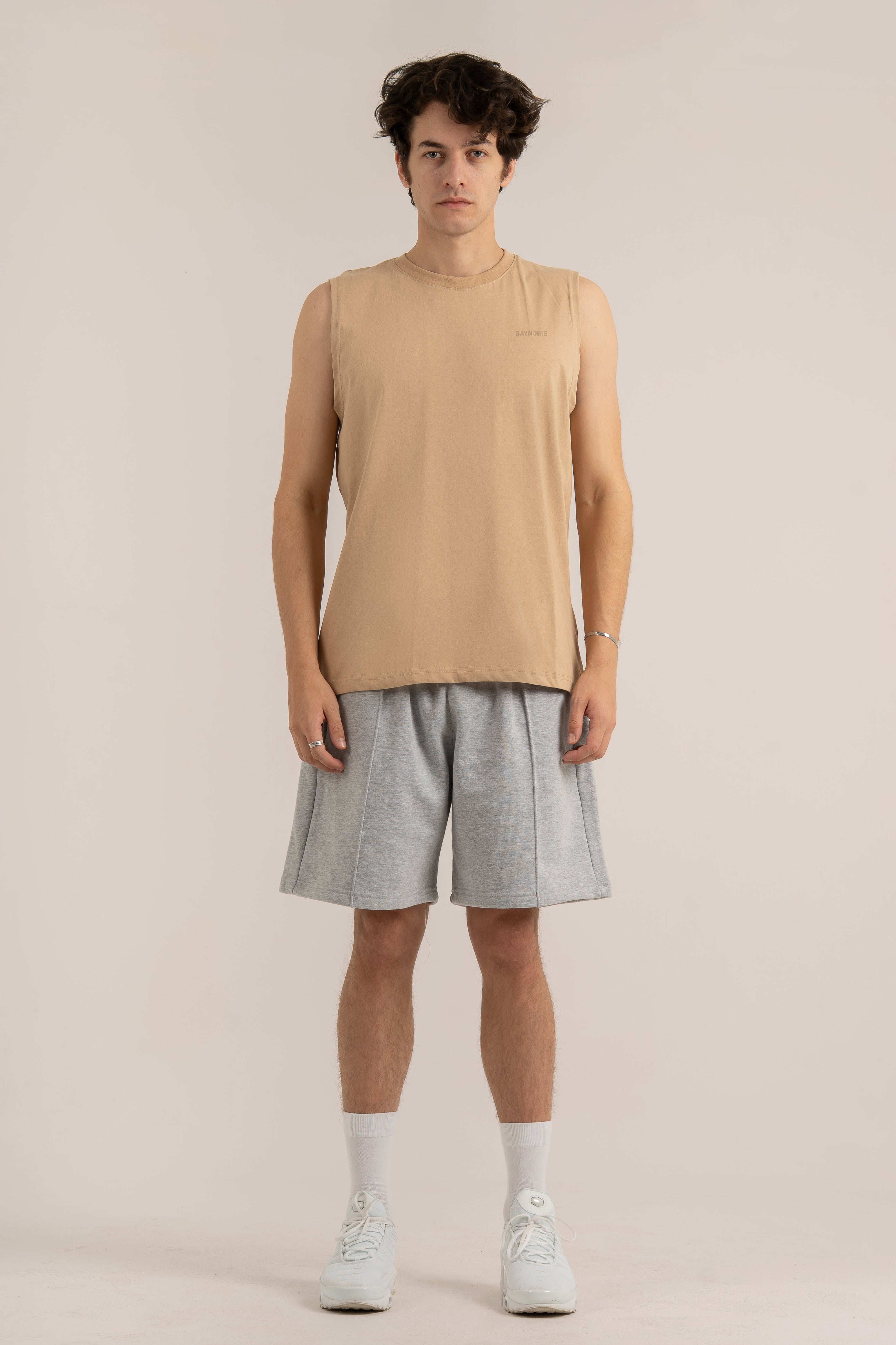 Beige Logo II PL Sleeveless T-shirt