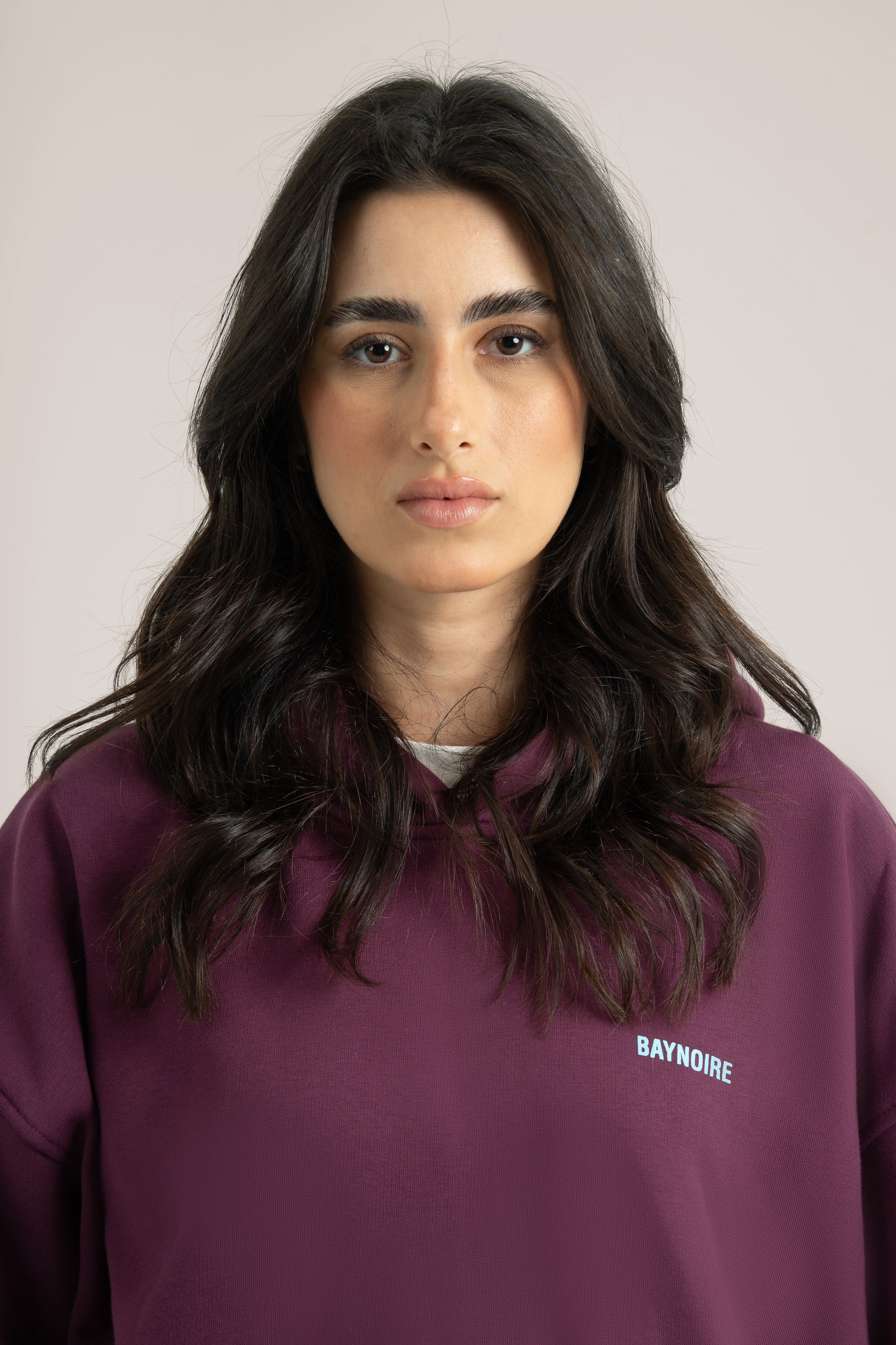 Burgundy Logo II PL Oversized Hoodie