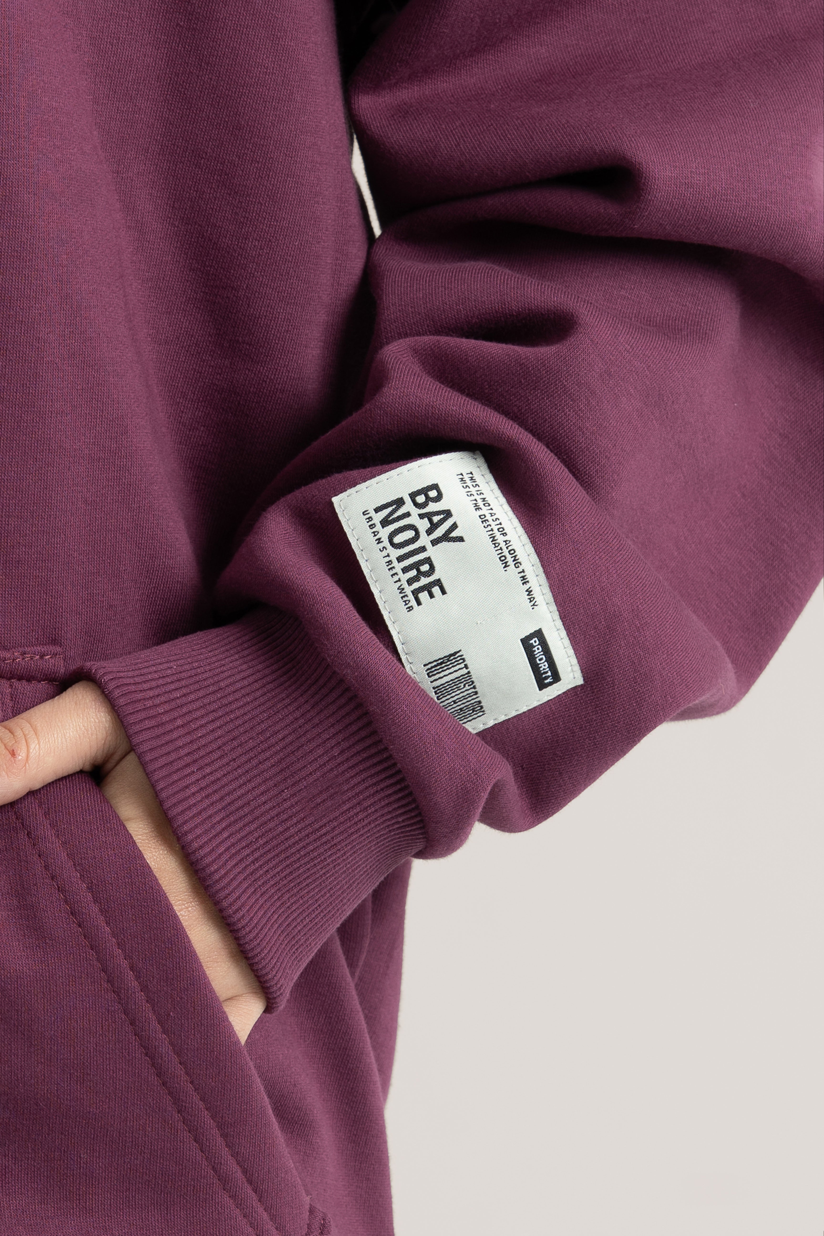 Burgundy Logo II PL Oversized Hoodie