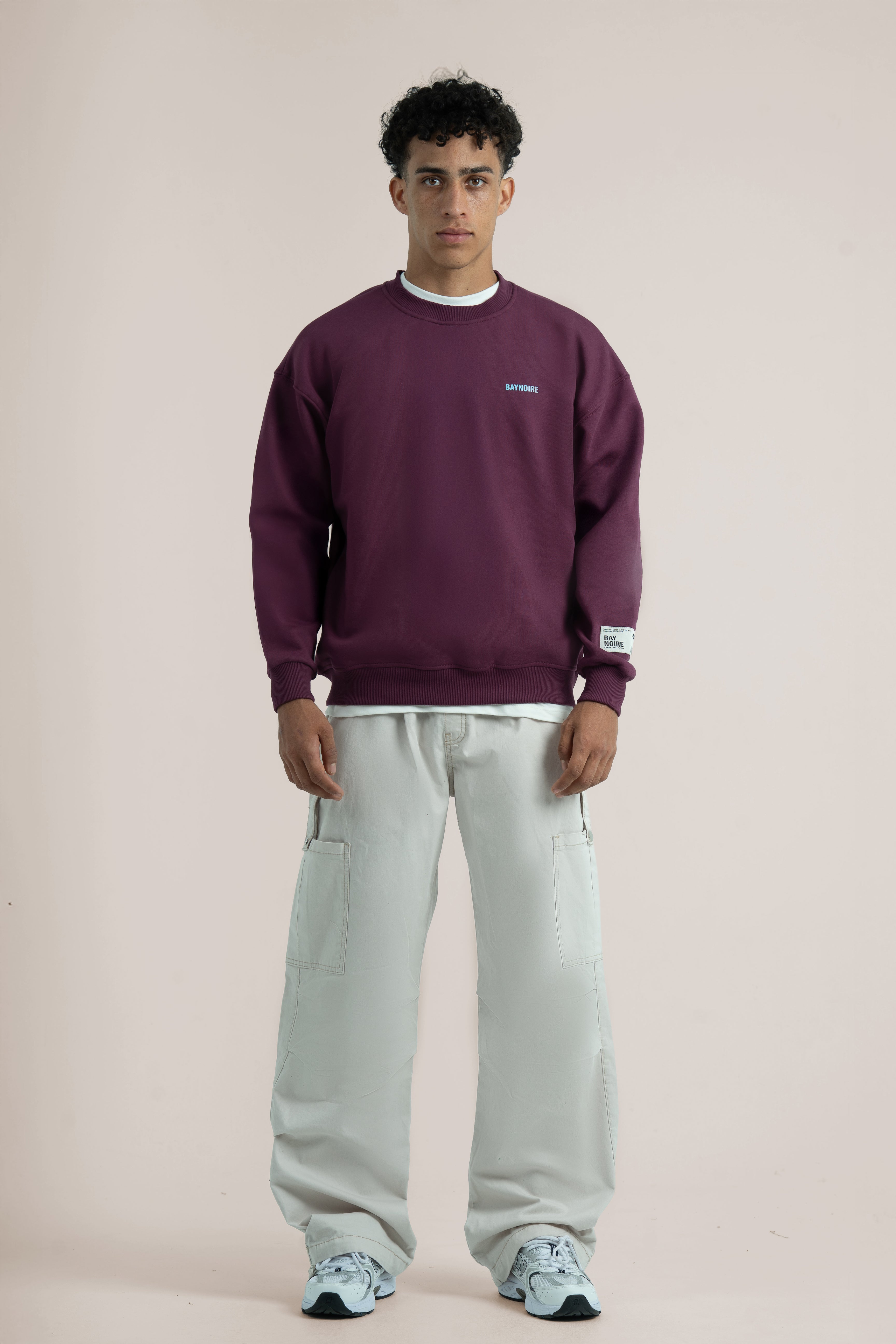 Burgundy Logo II PL Oversized Sweatshirt