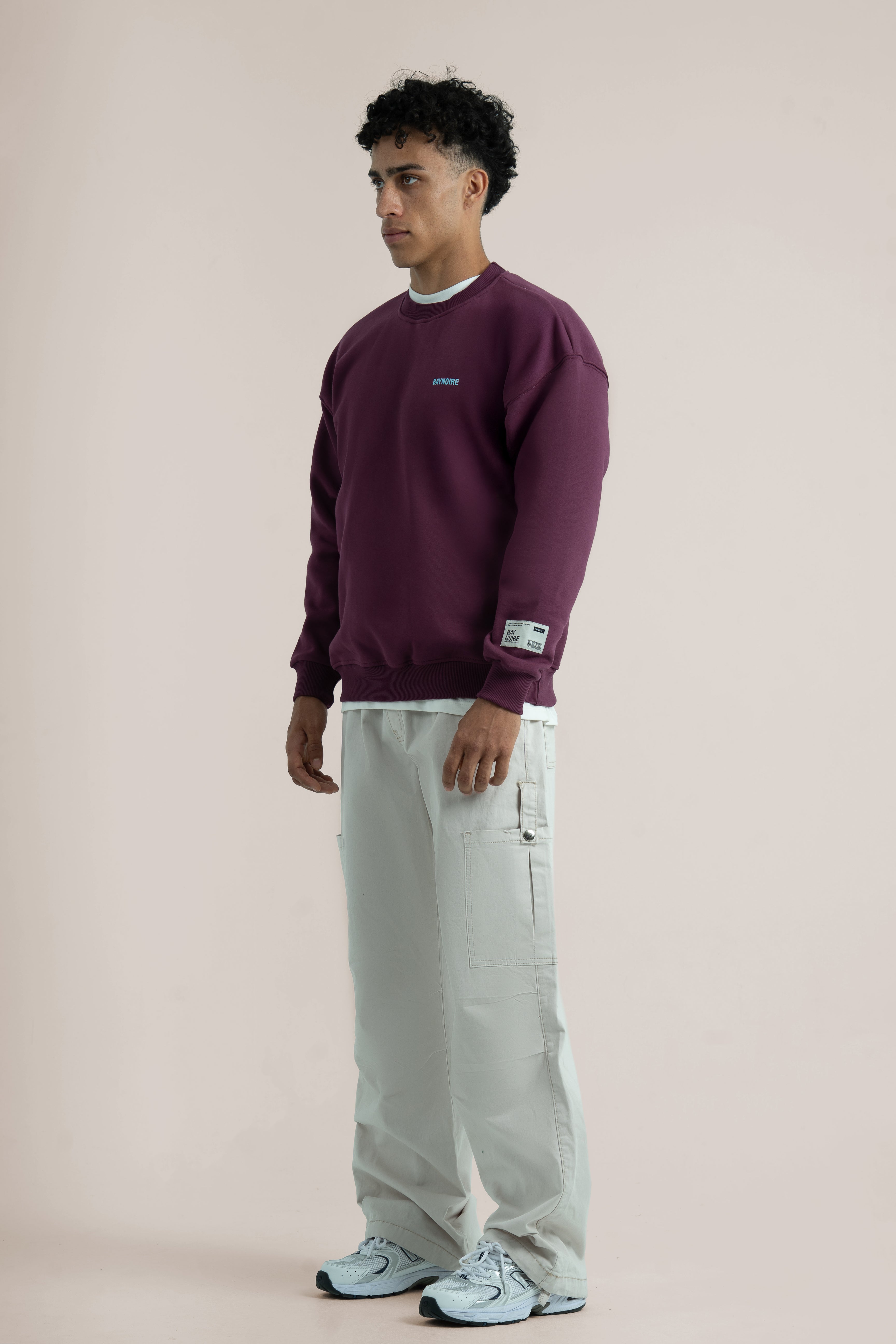 Burgundy Logo II PL Oversized Sweatshirt