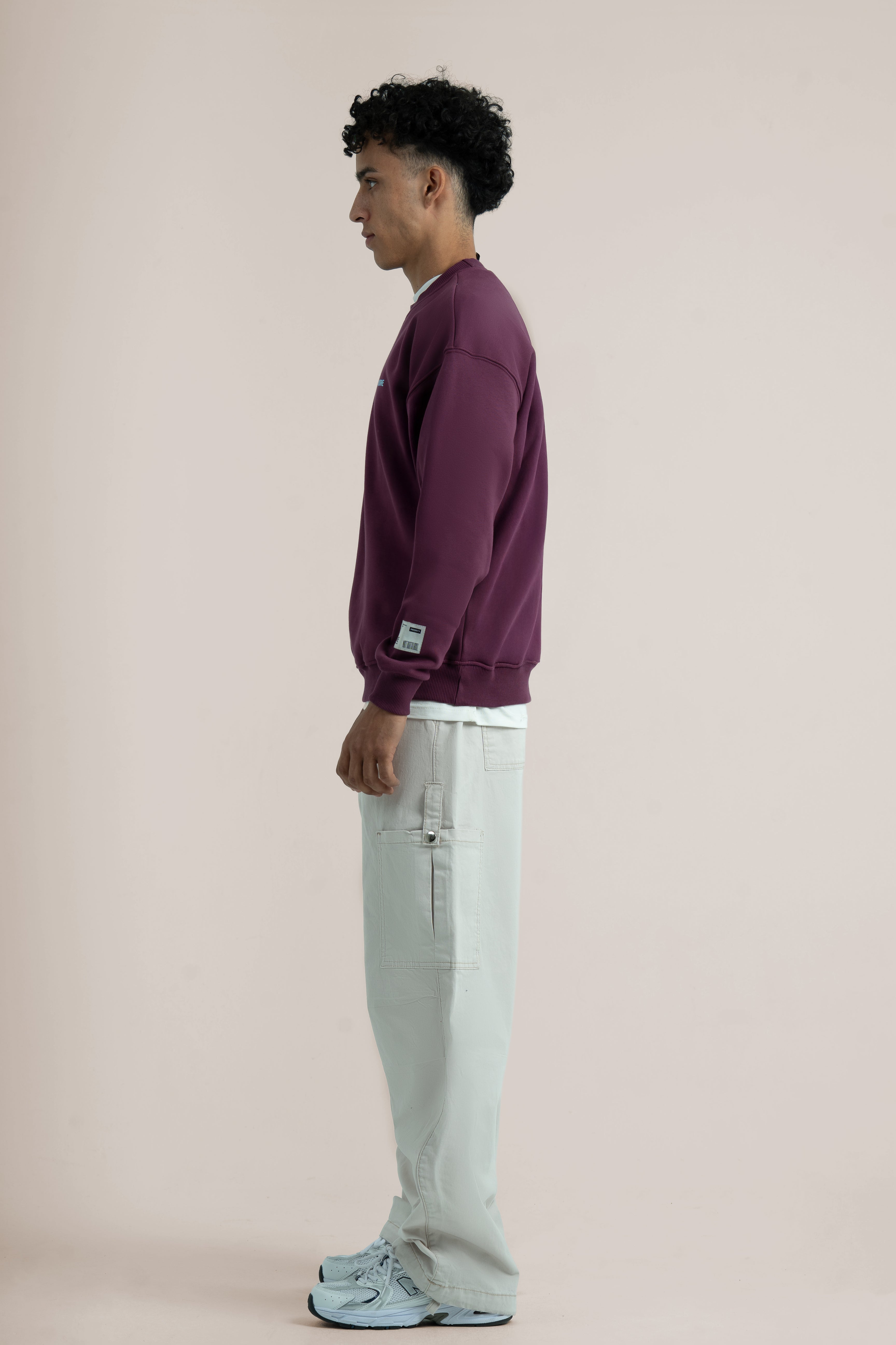 Burgundy Logo II PL Oversized Sweatshirt