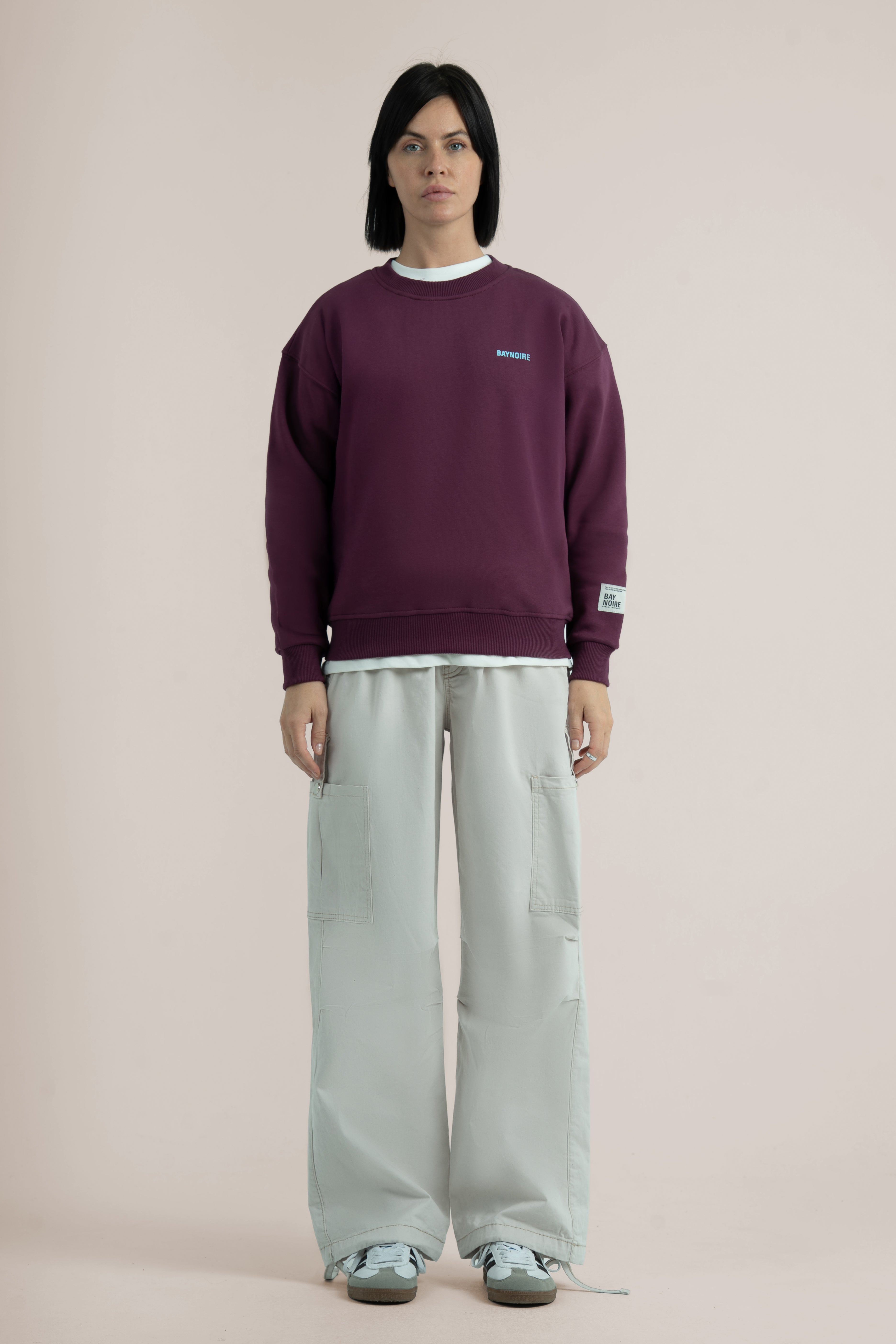Burgundy Logo II PL Oversized Sweatshirt