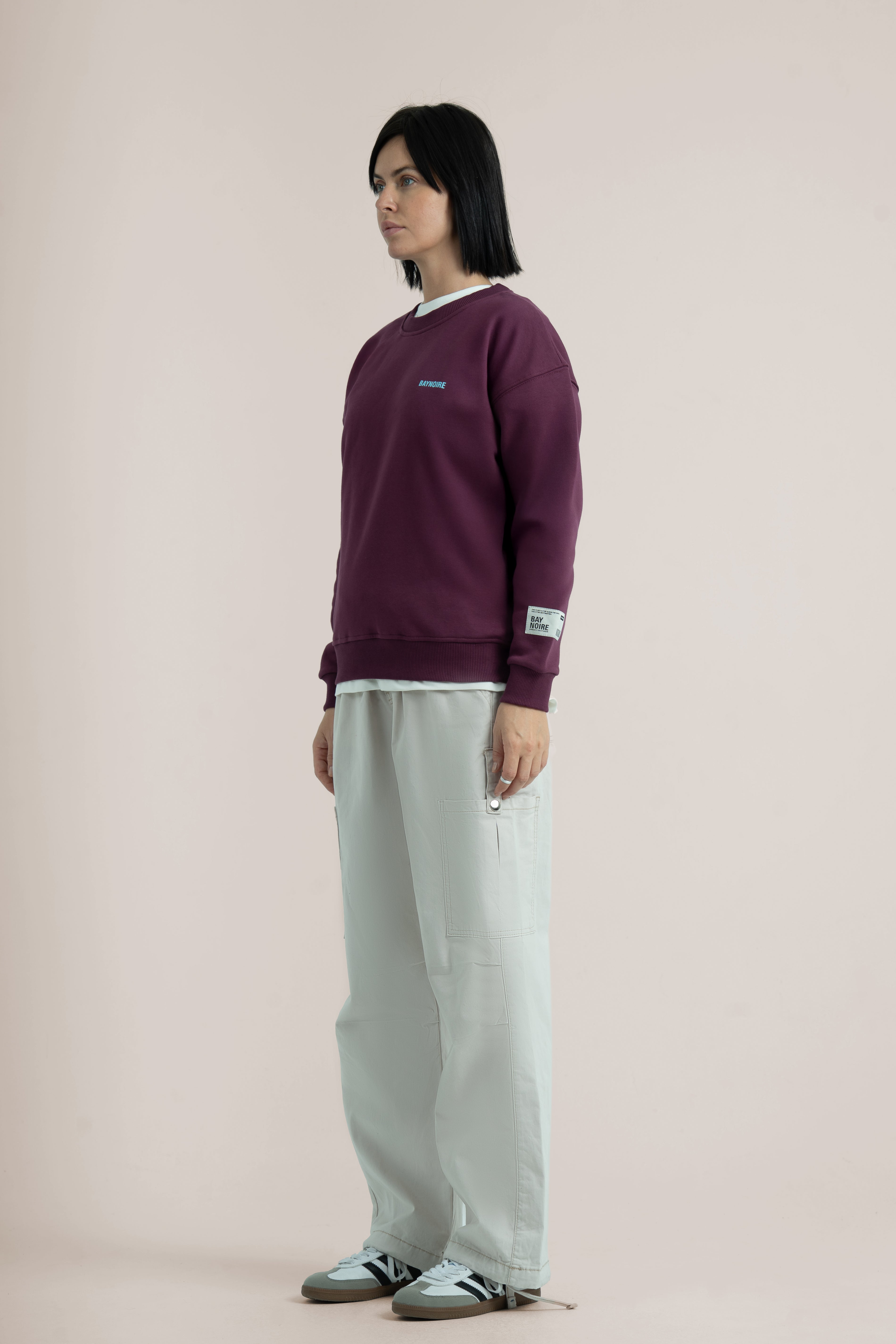 Burgundy Logo II PL Oversized Sweatshirt