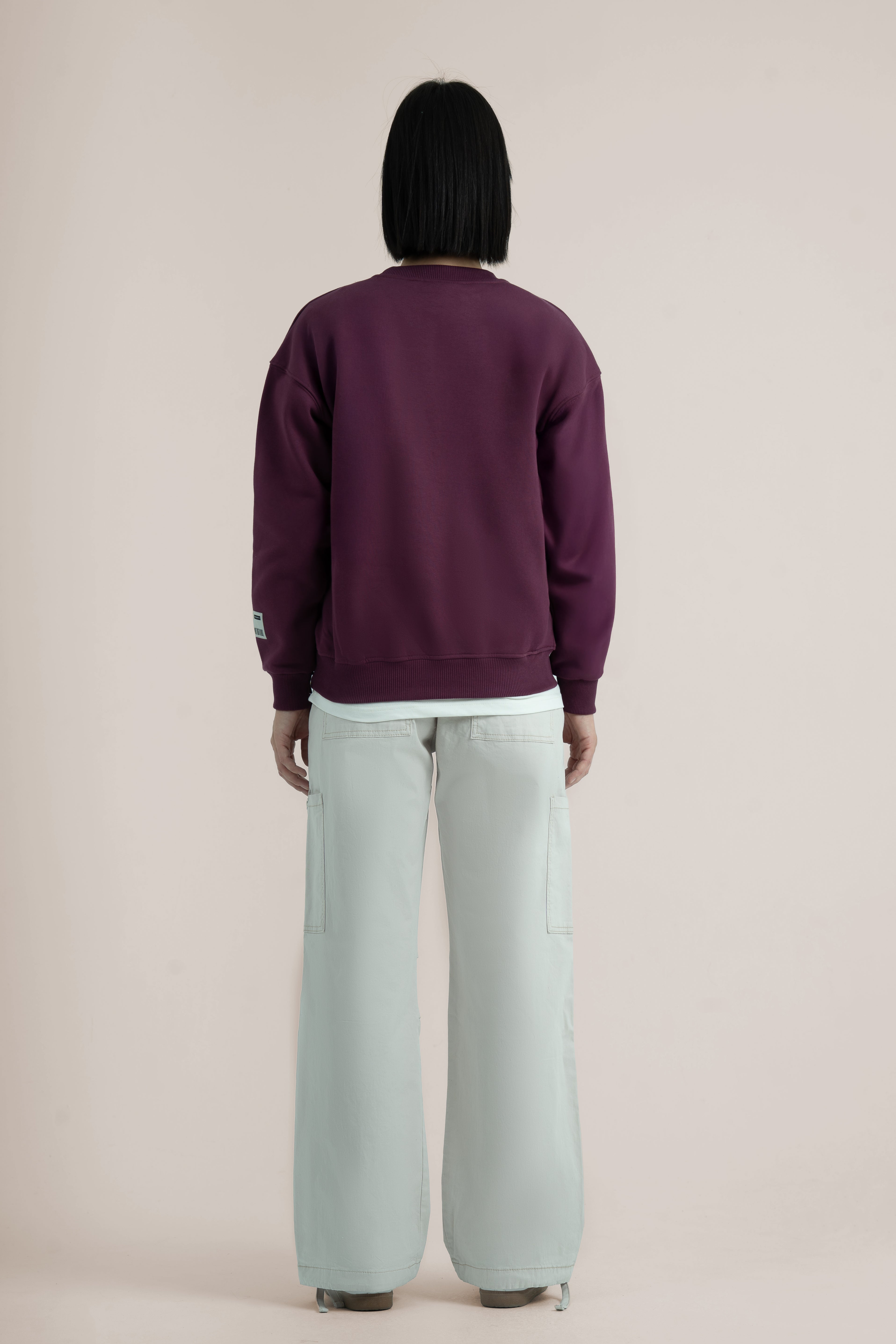 Burgundy Logo II PL Oversized Sweatshirt