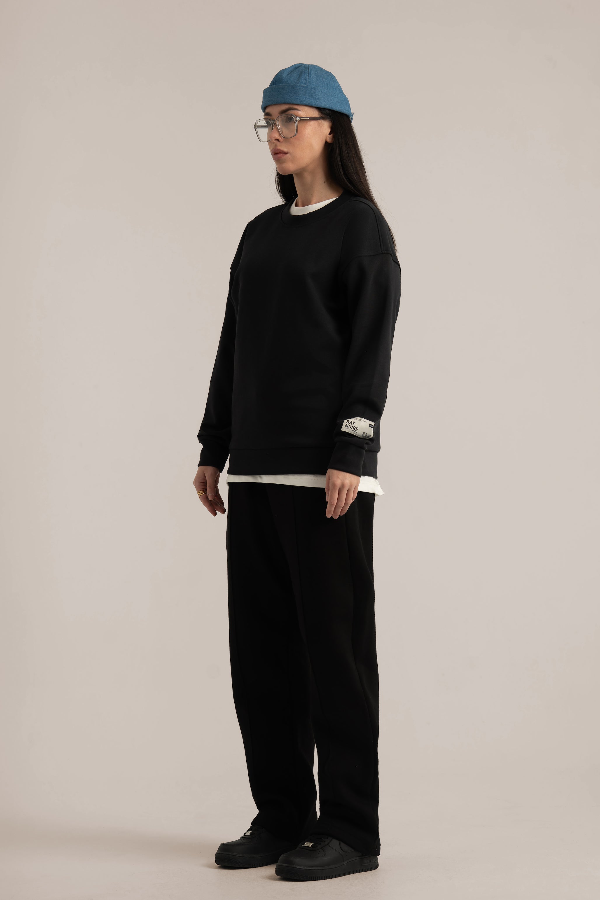 Black Wide Leg Sweatpants V3