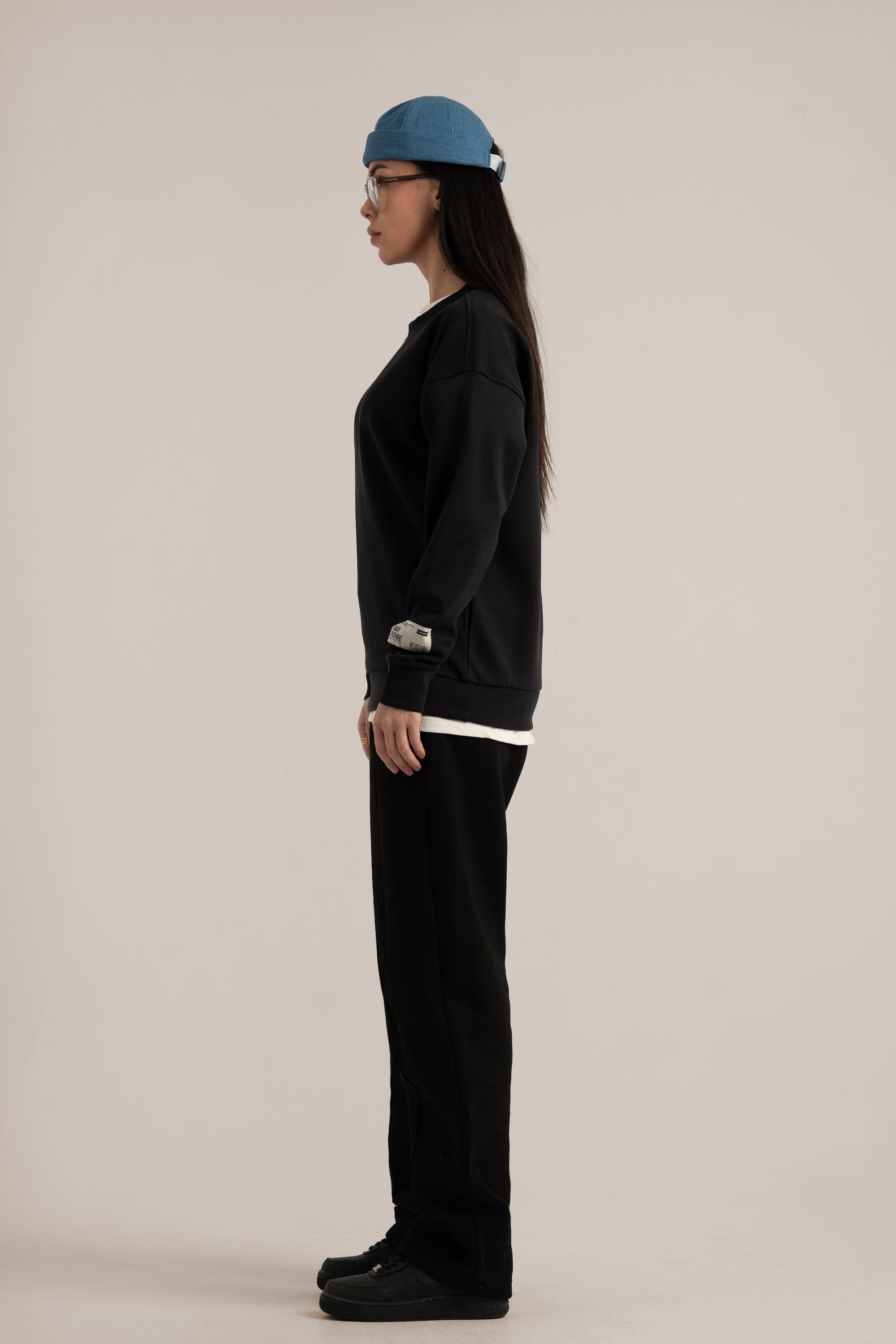 Black Wide Leg Sweatpants V3