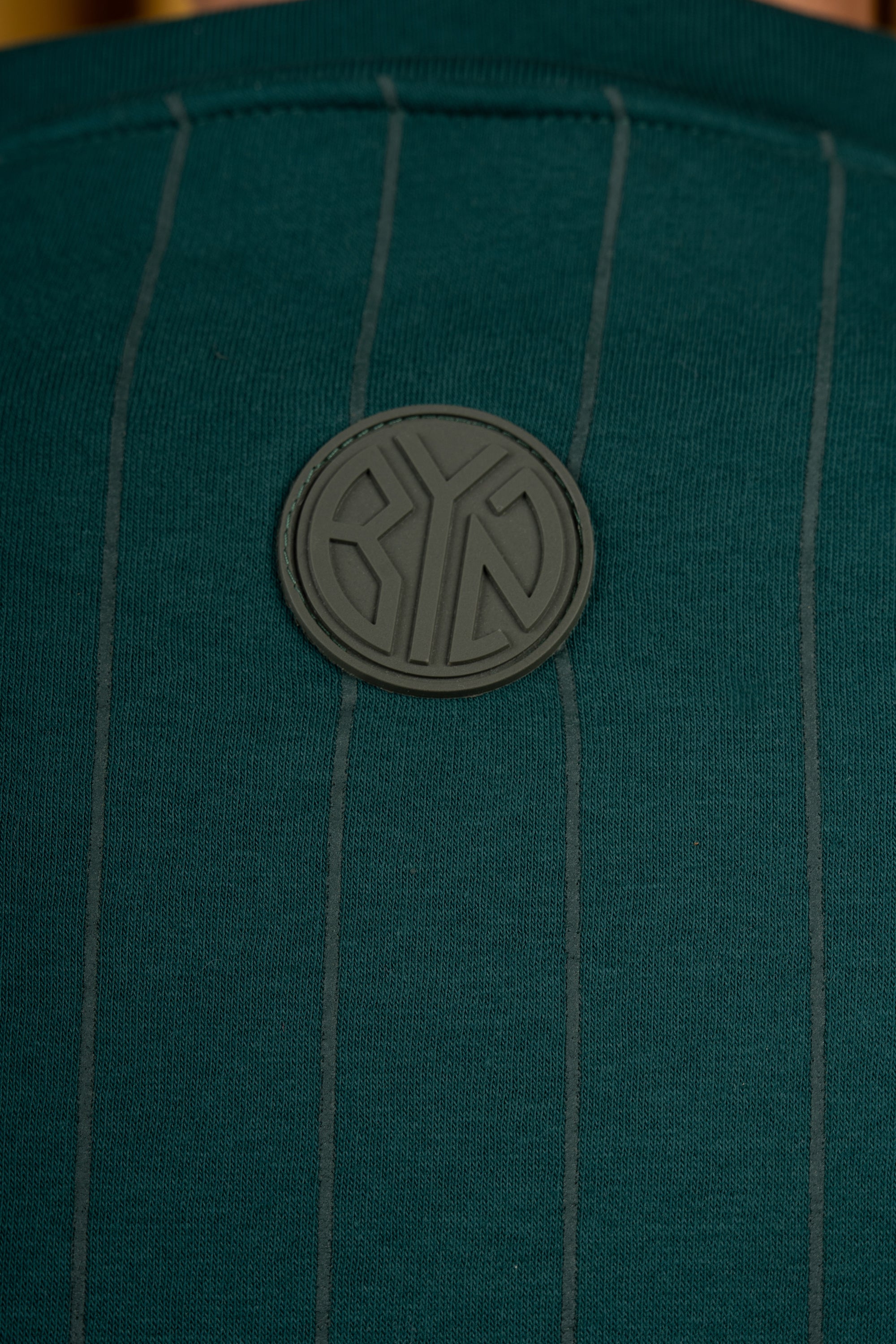 BYN X ALC Forest Green Striped Crewneck