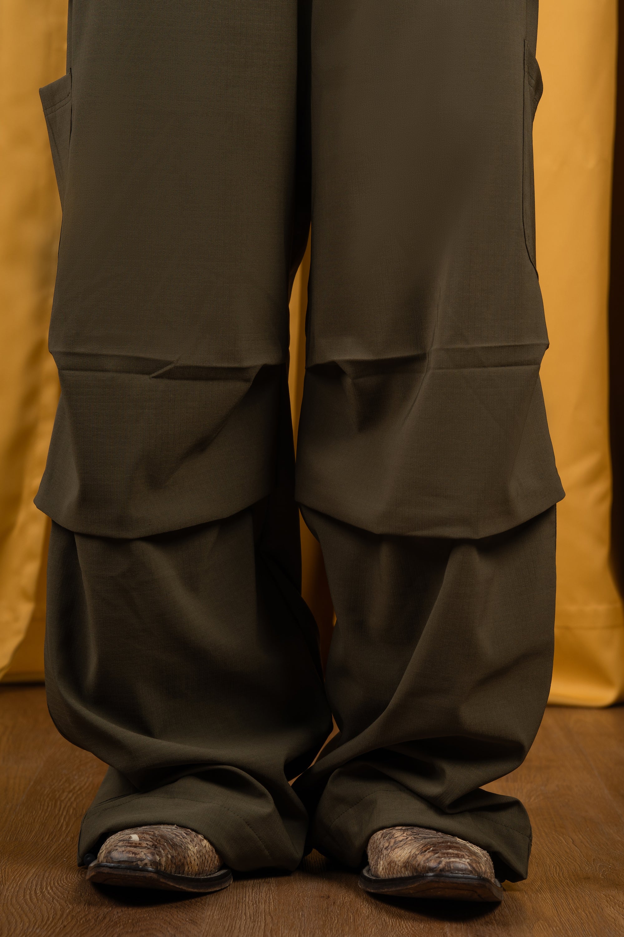 BYN X ALC Olive Parachute Cargos