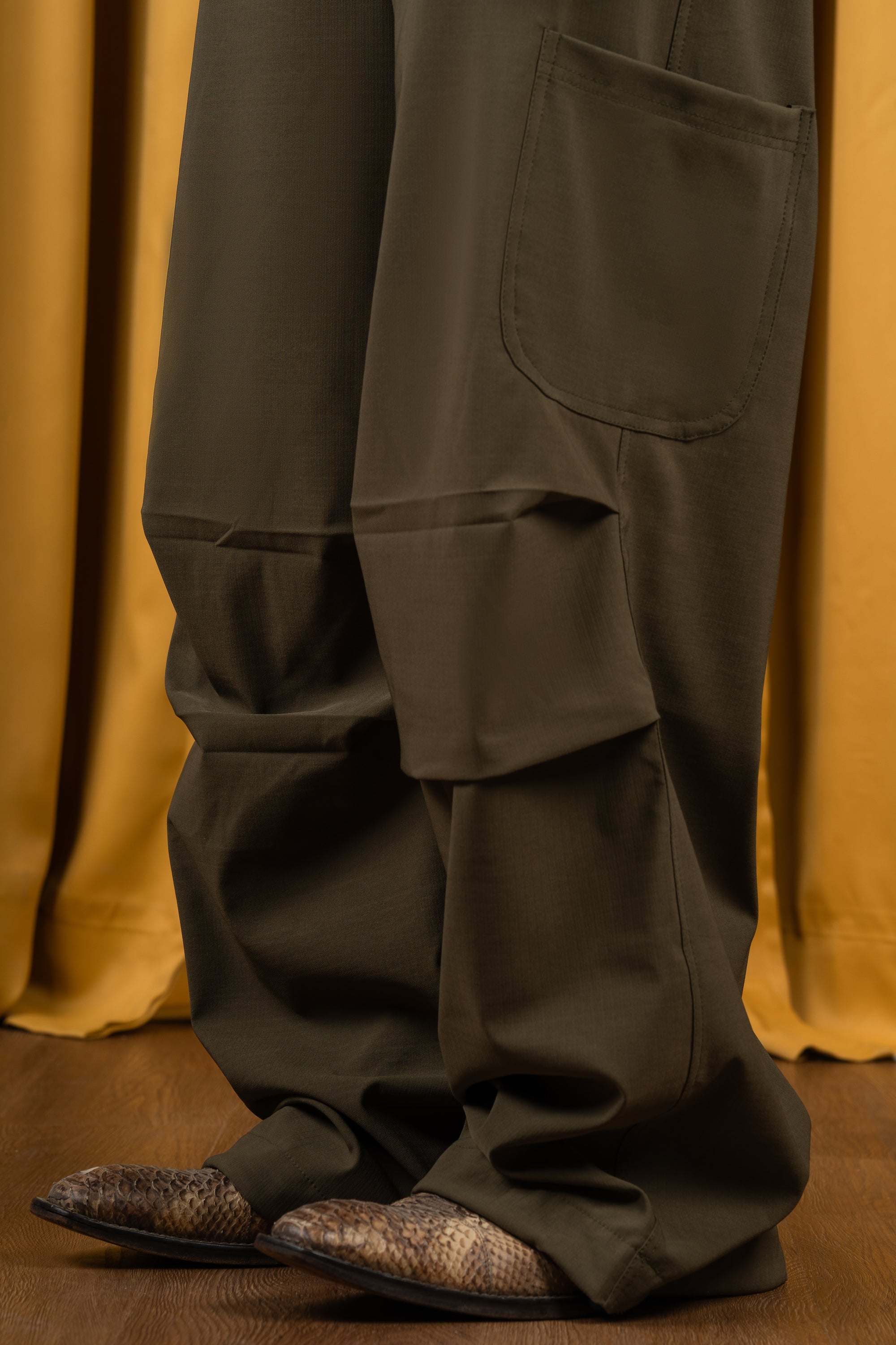 BYN X ALC Olive Parachute Cargos