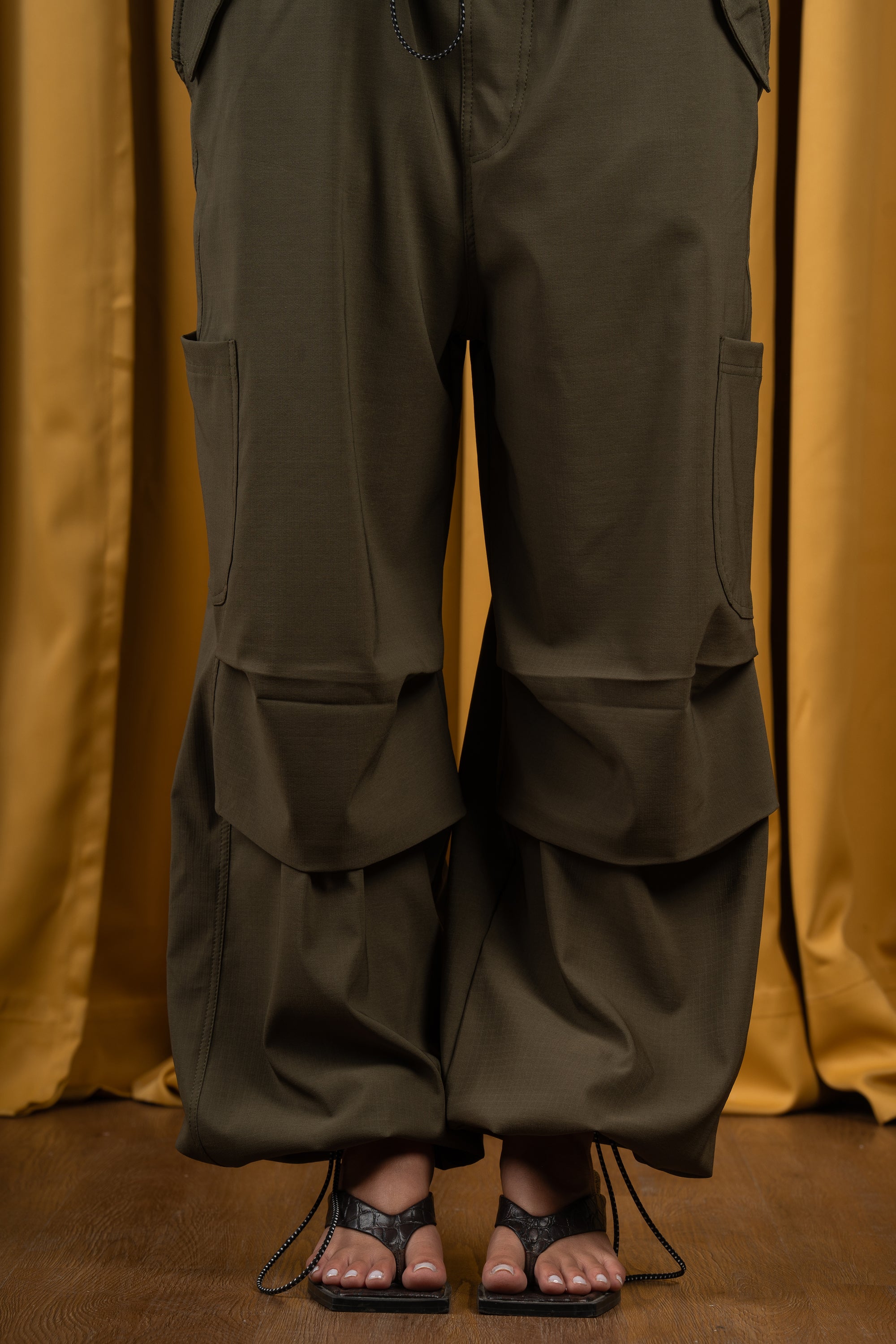 BYN X ALC Olive Parachute Cargos