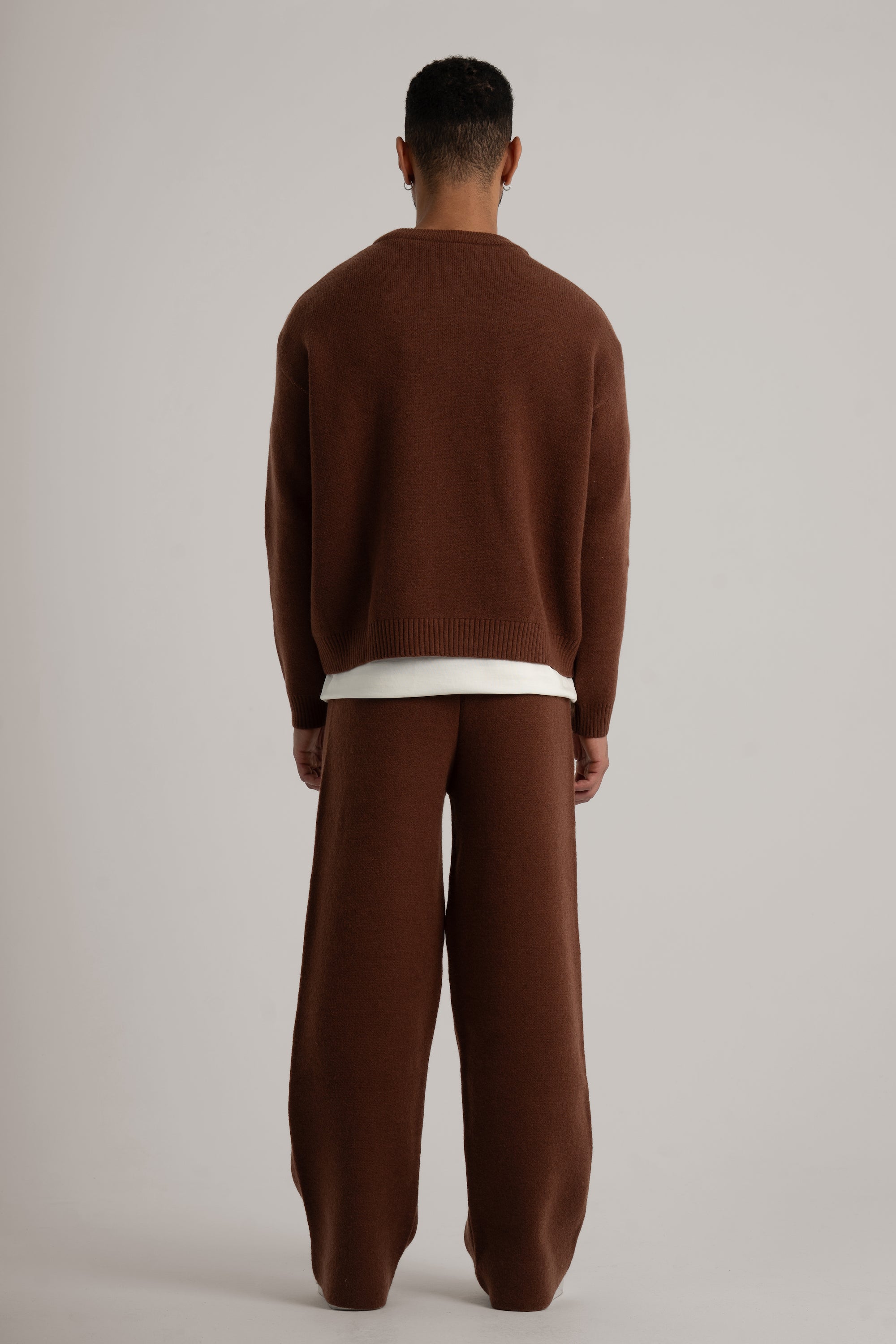 Brown Knitted BYN Emblem Sweatshirt