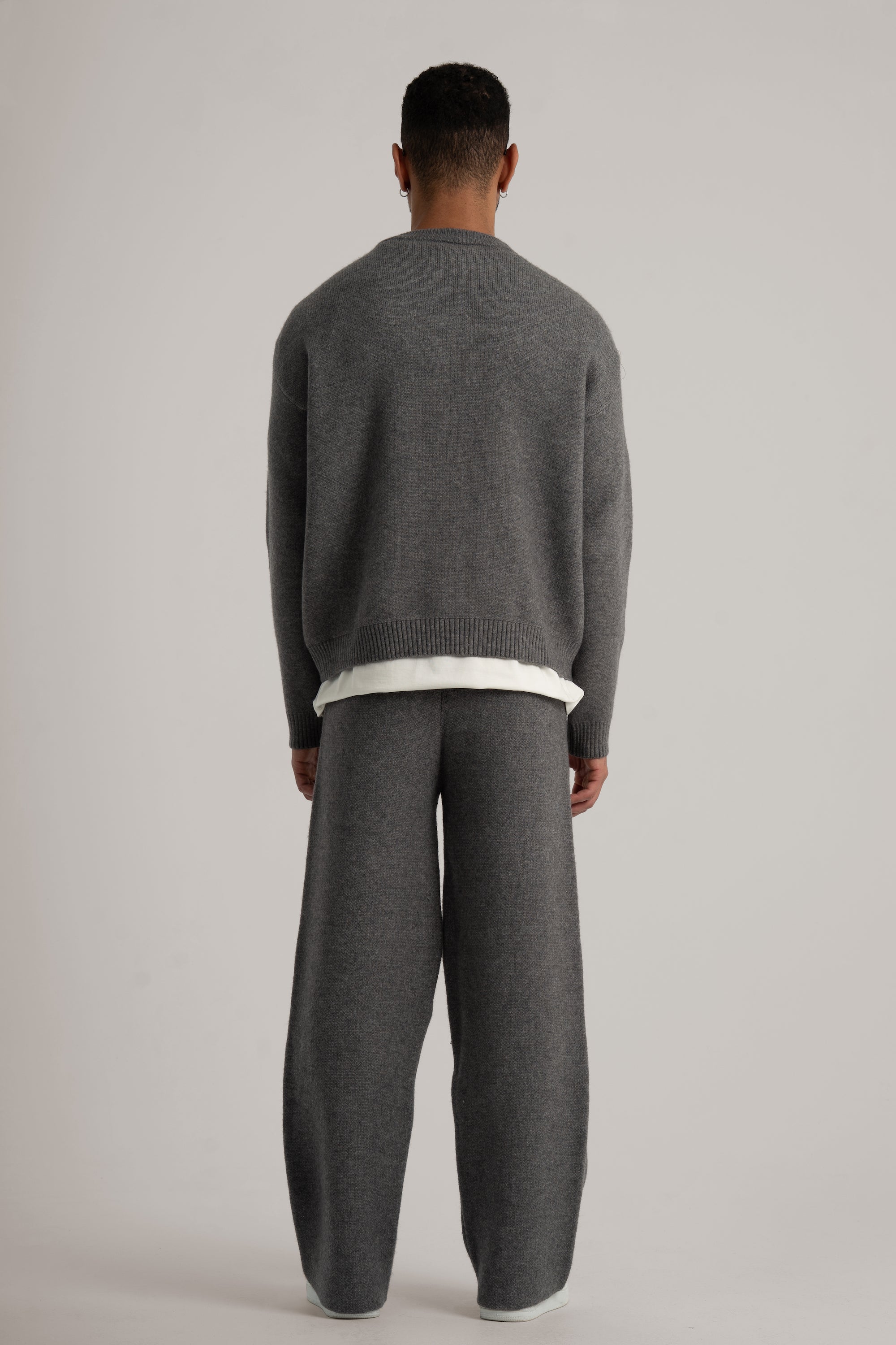 Grey Knitted BYN Emblem Sweatshirt