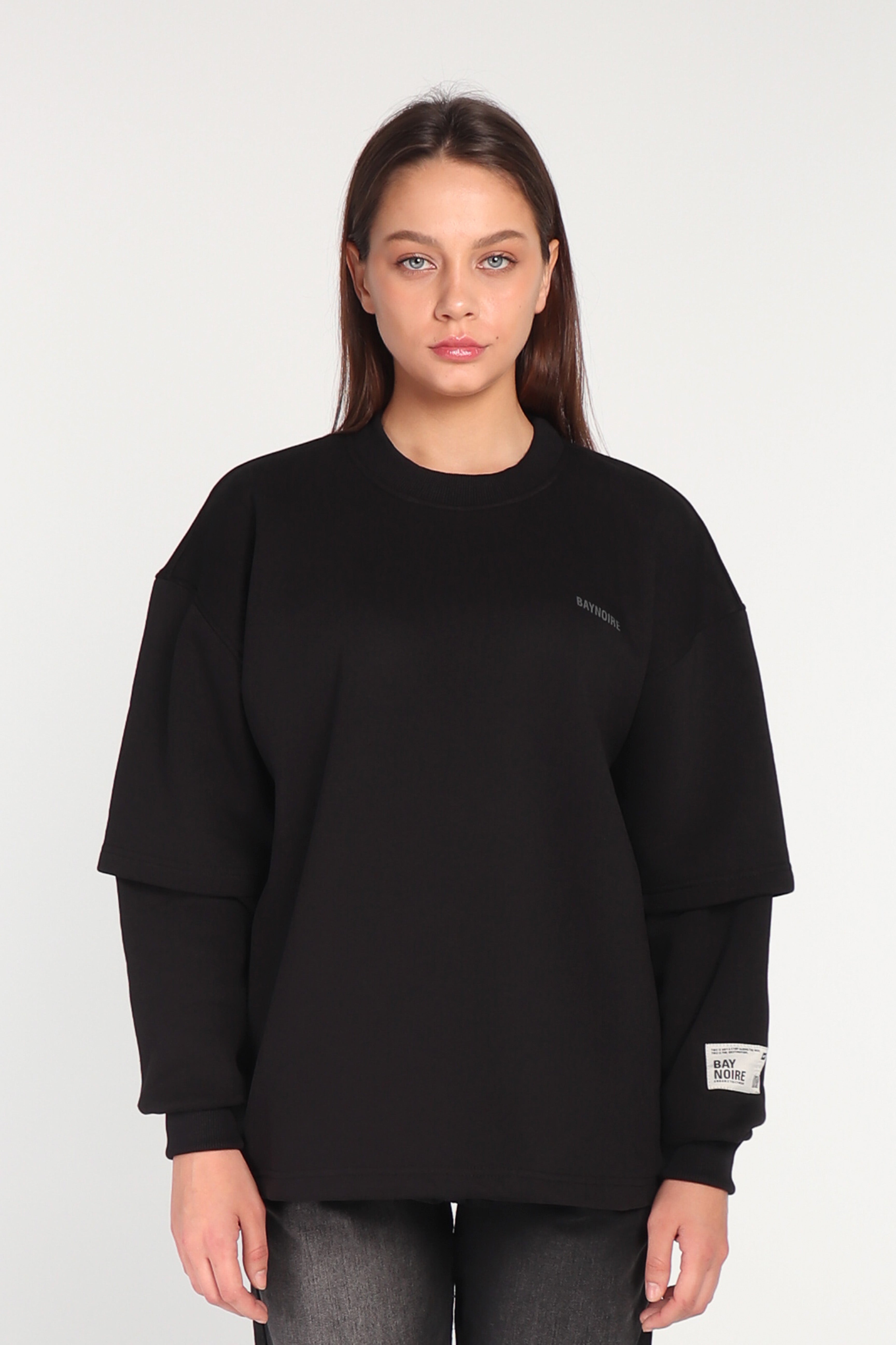 Black Double Sleeve Sweatshirt