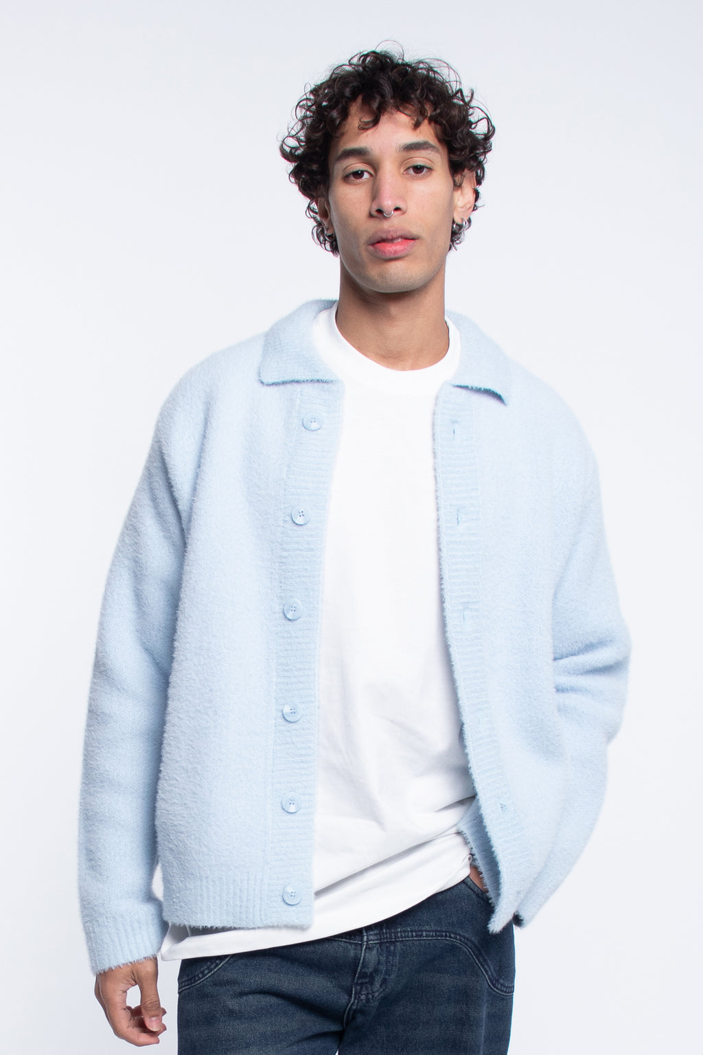 Blue Faux Fur Jacket