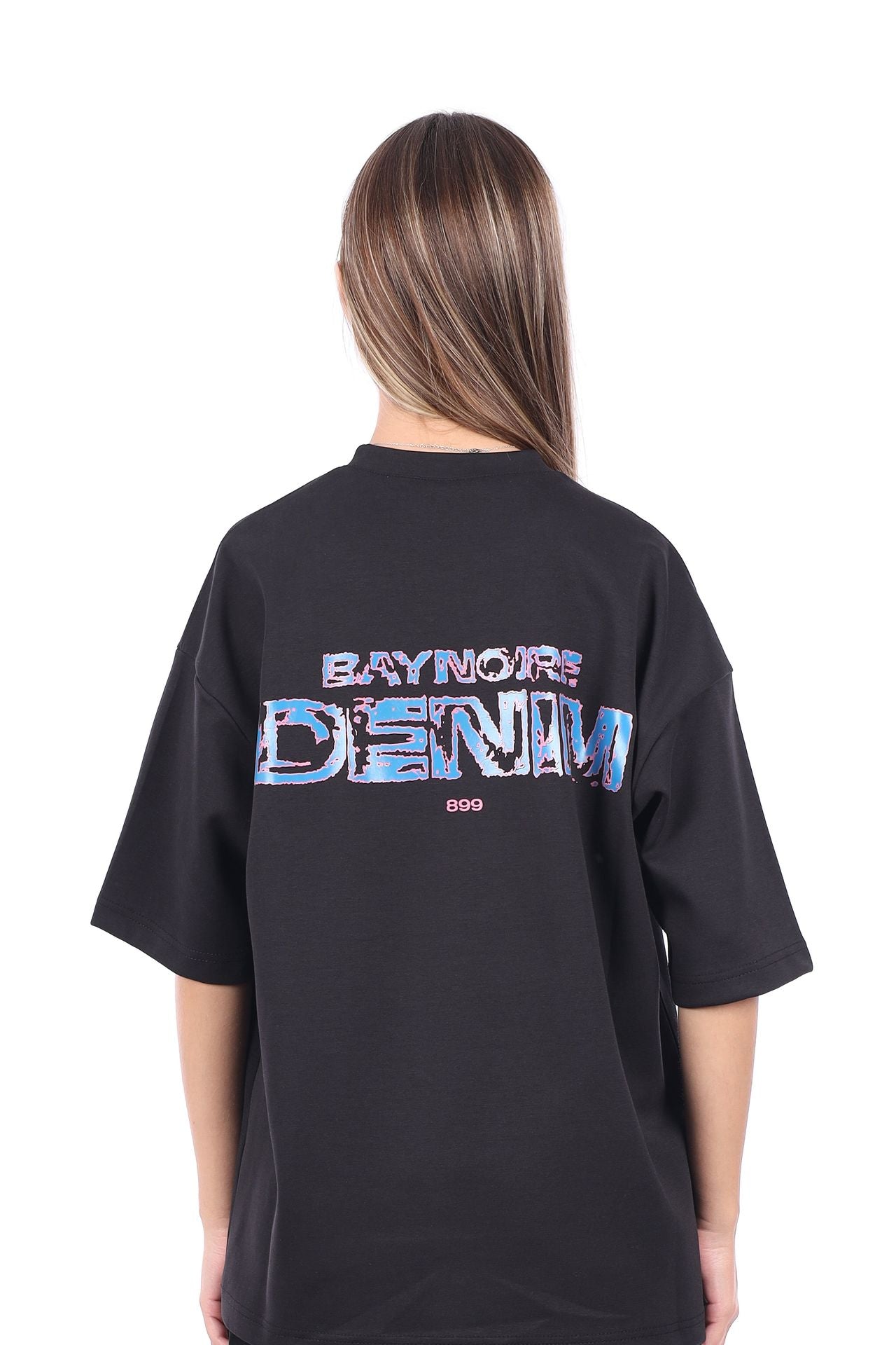 Black Romper-Pr Oversized T-shirt