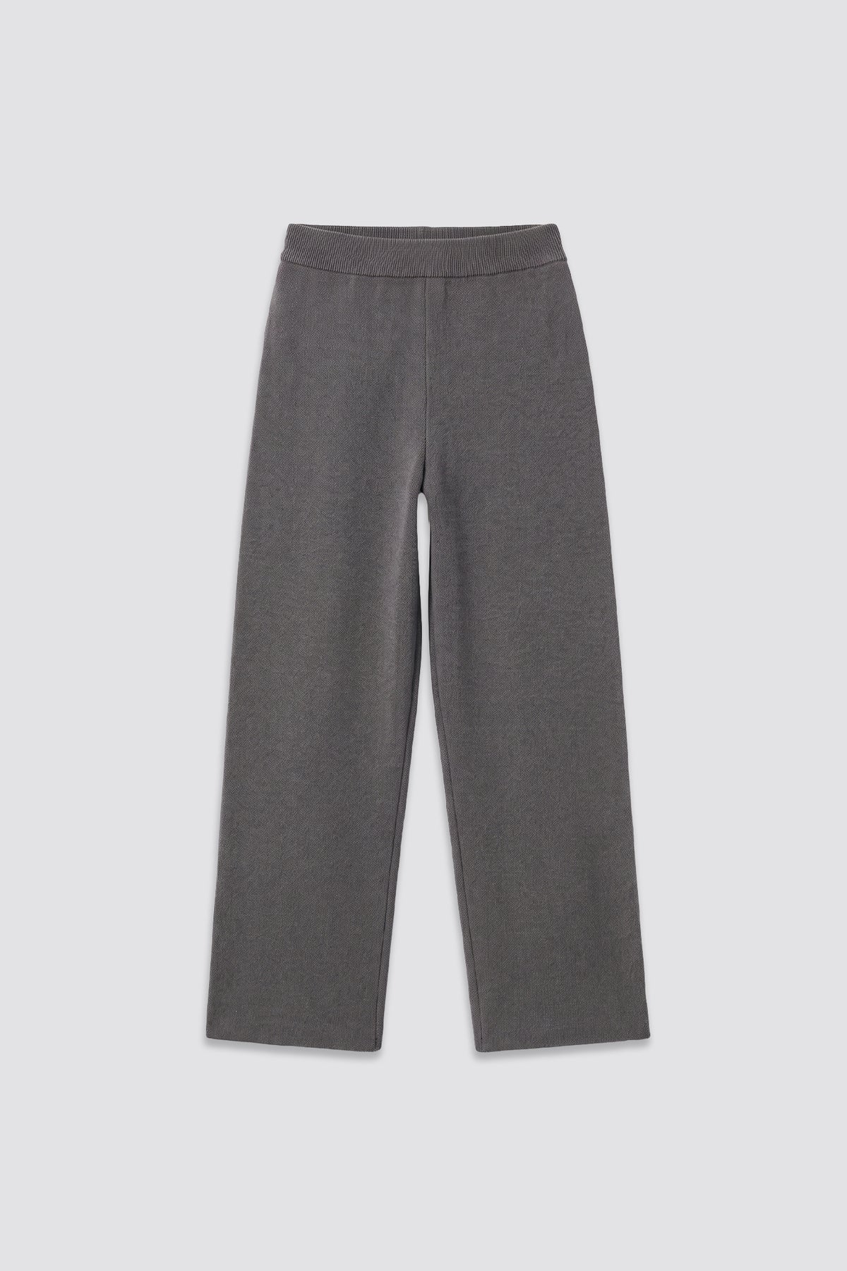Grey Knitted BYN Emblem Pants