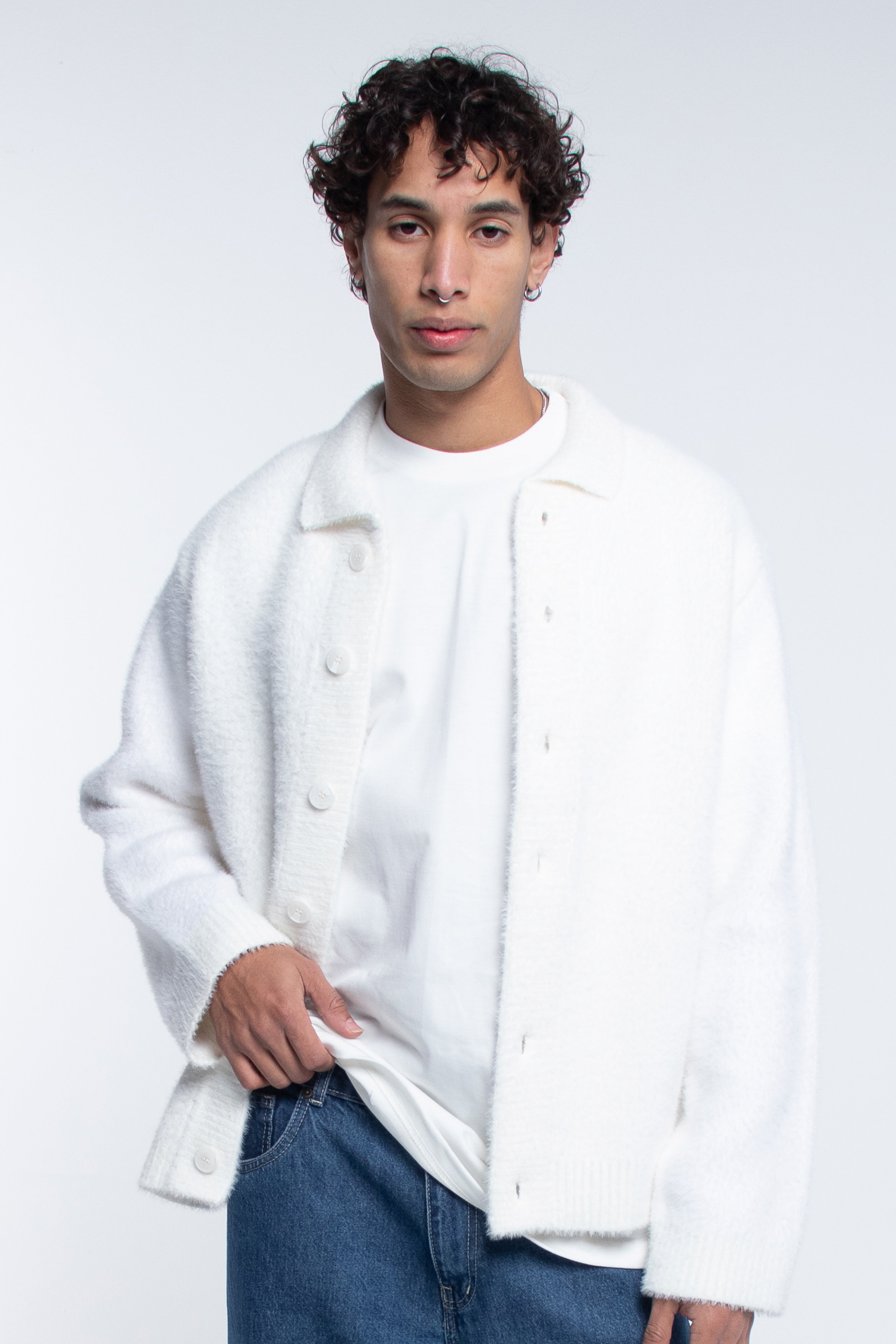 White Faux Fur Jacket