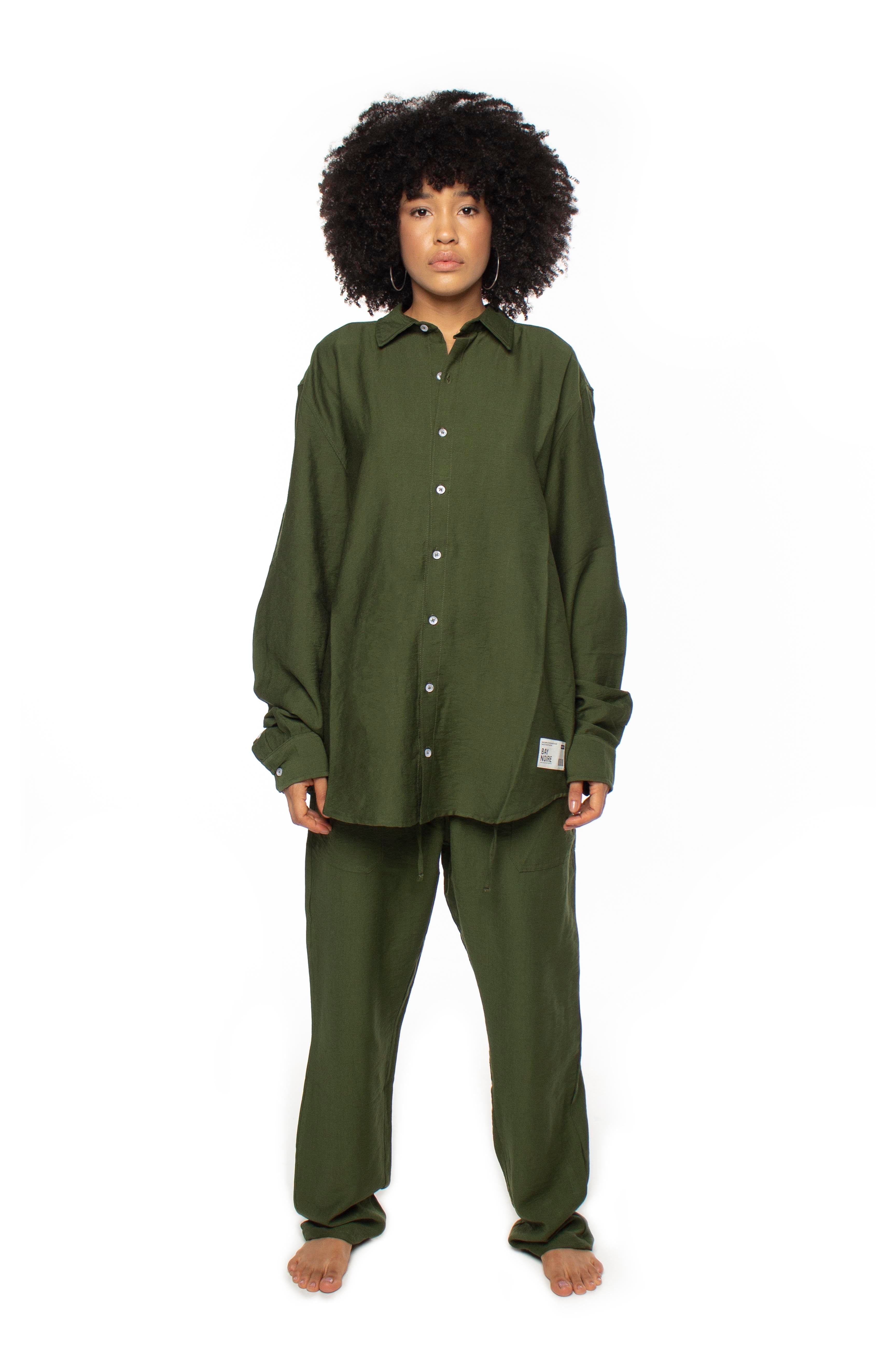 Olive Linen Pants V2