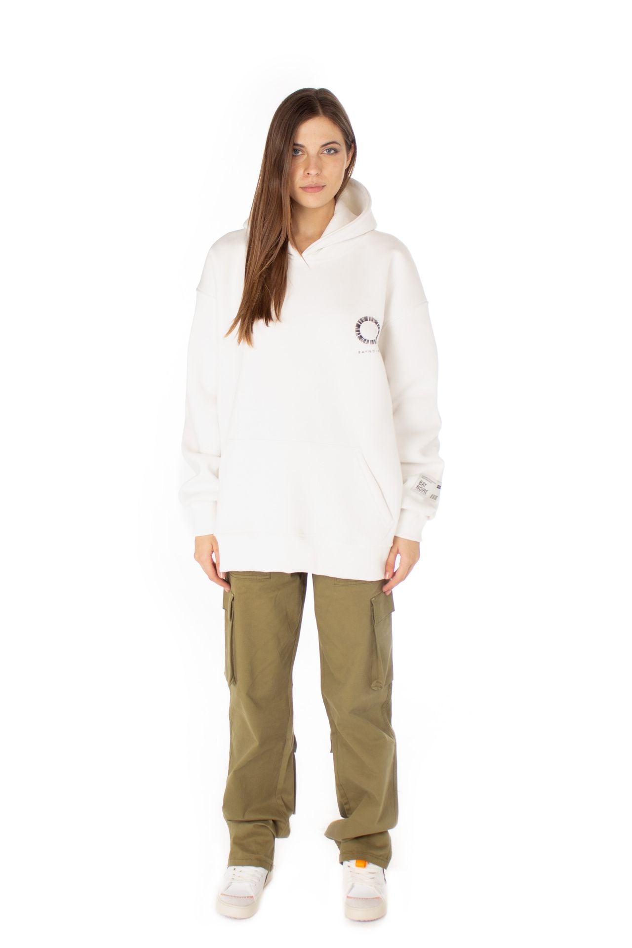 White Justlines678 Hoodie