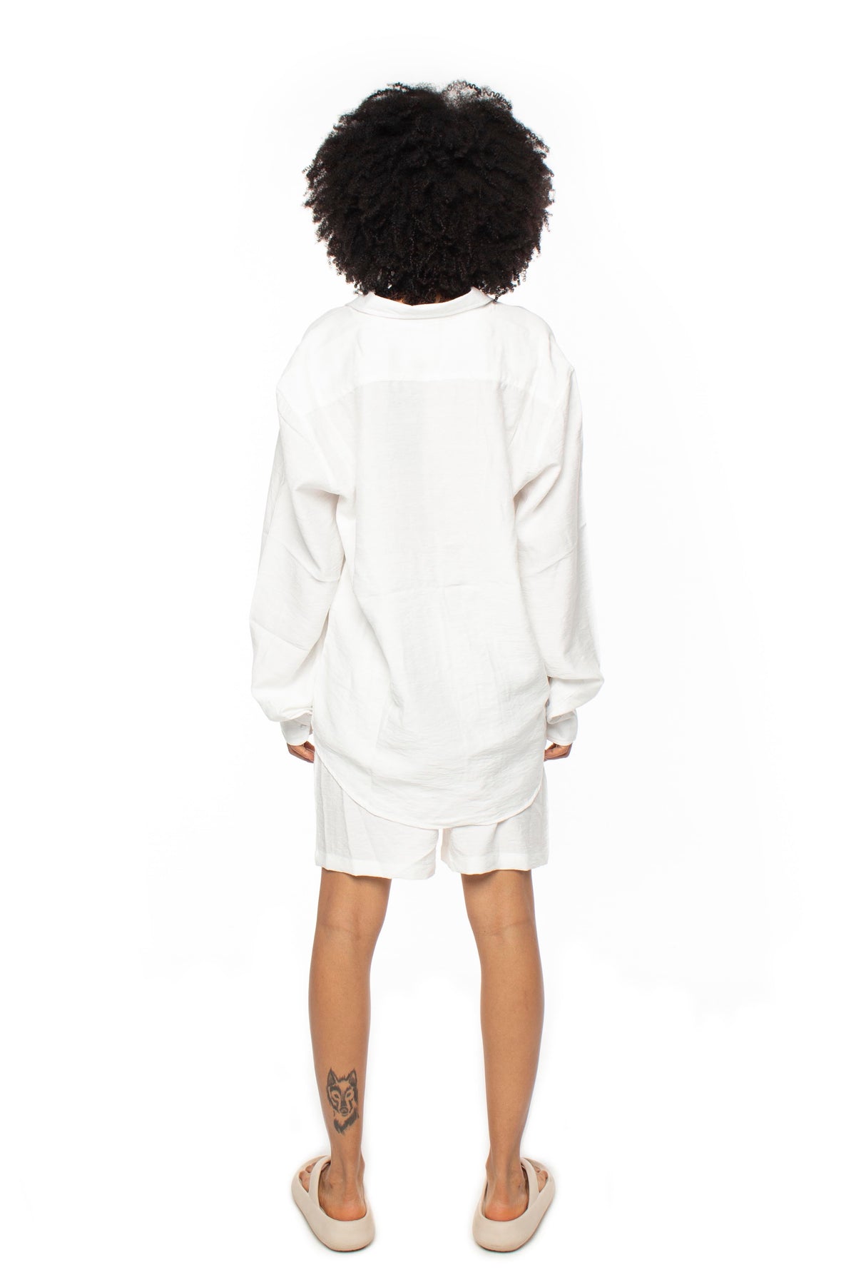 White Oversized Linen Shirt V2