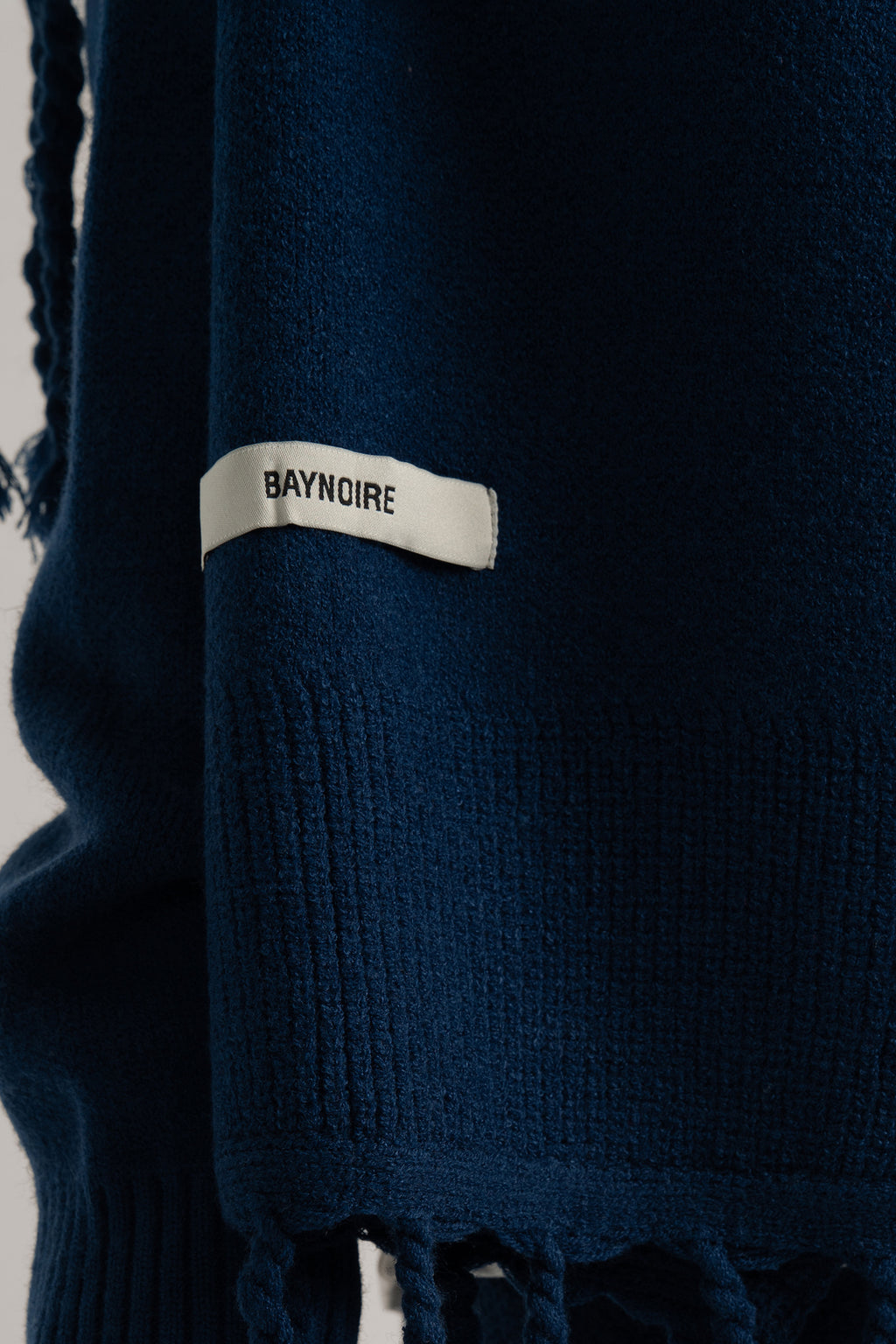 Navy Braided Wide Scarf