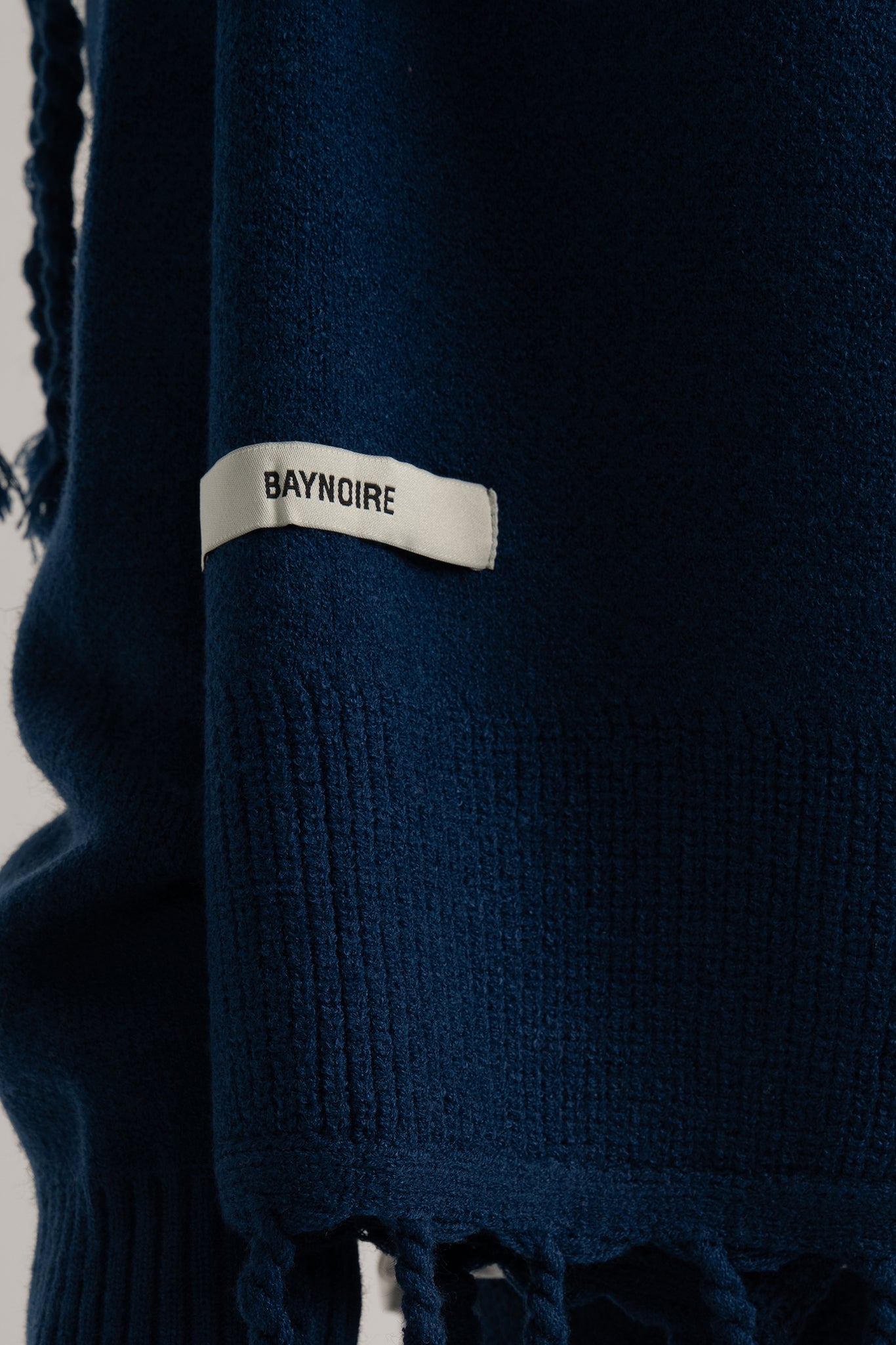 Navy Braided Wide Scarf