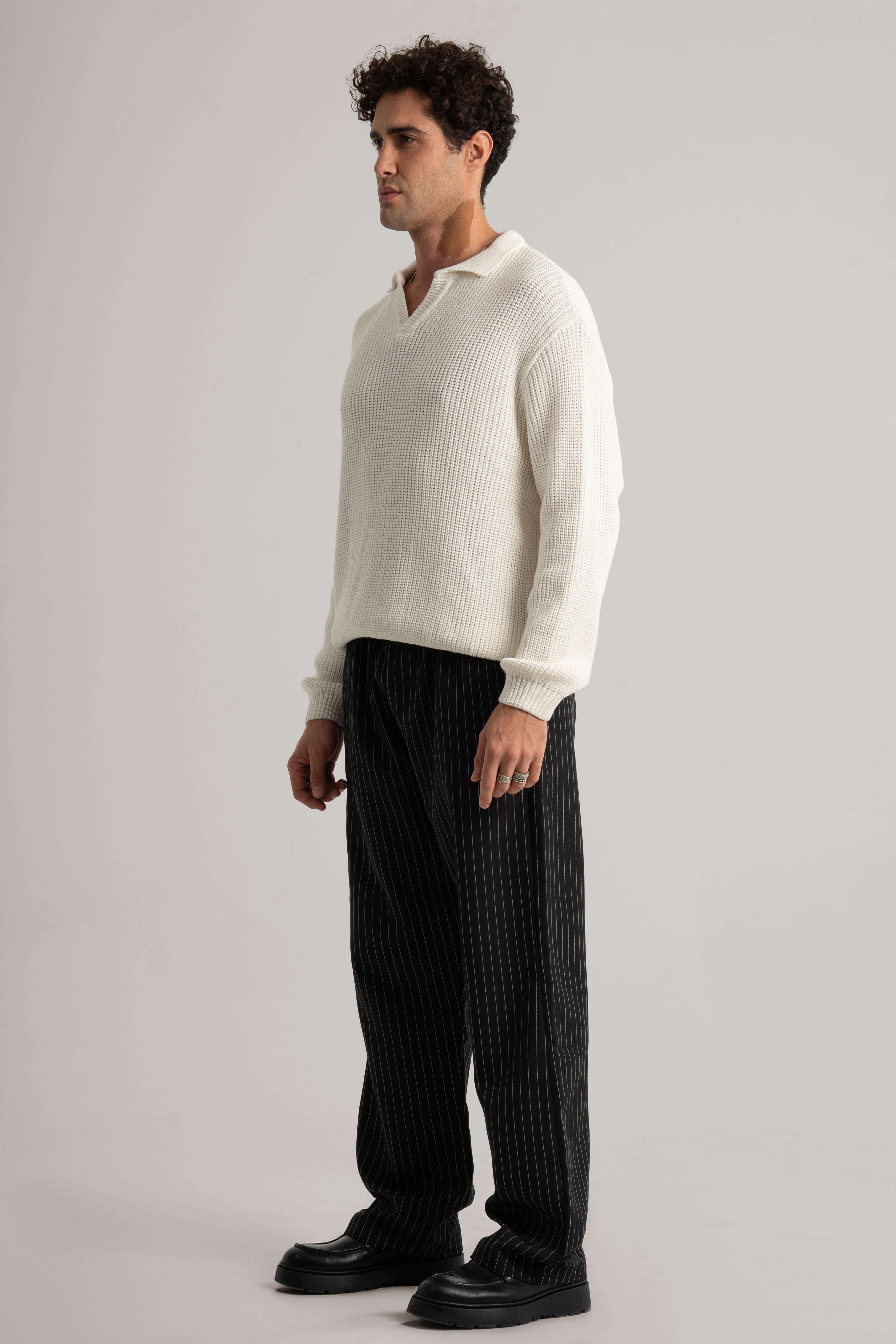 White Collar II Sweater