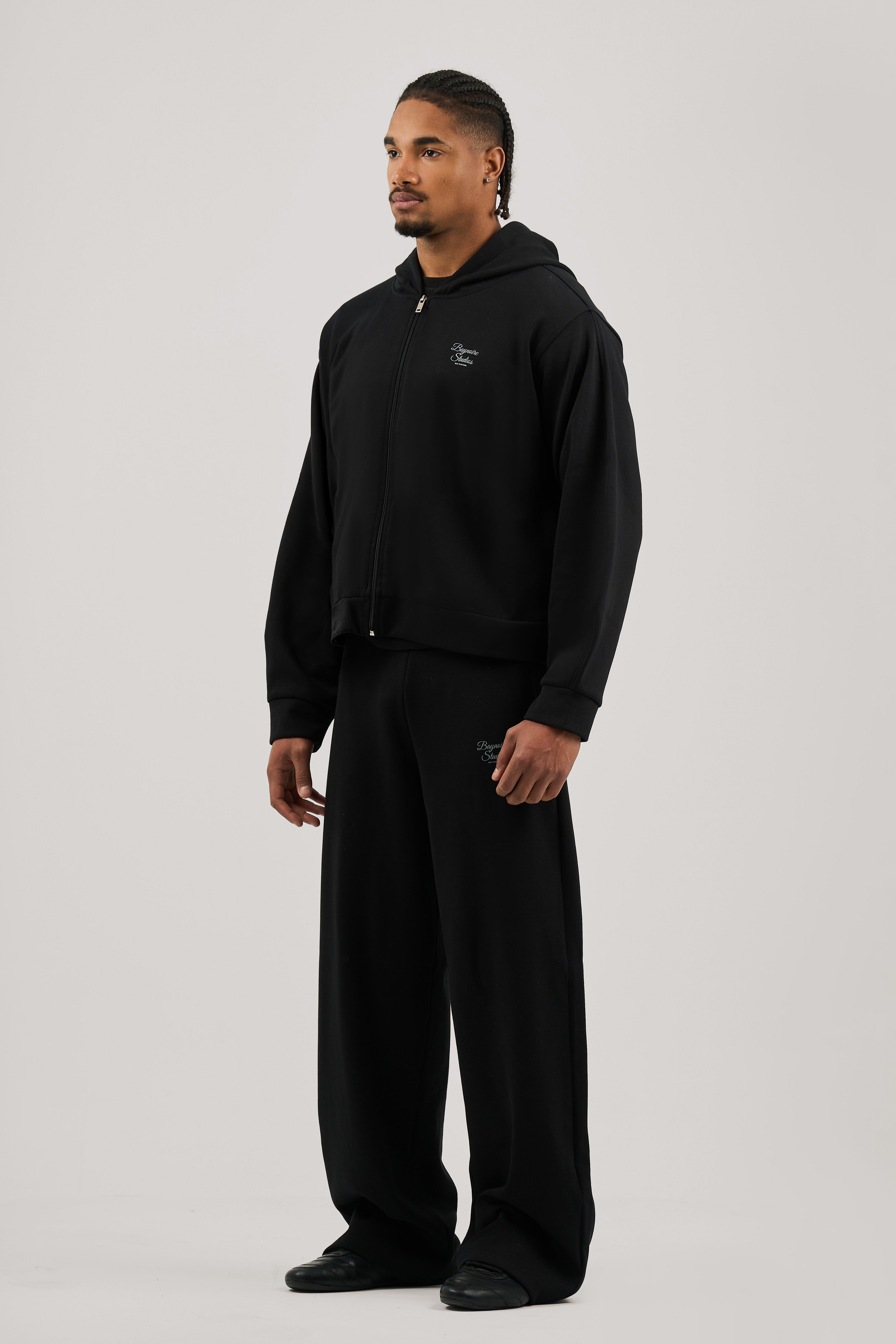 Black Baynoire Studios Zip - Up Hoodie