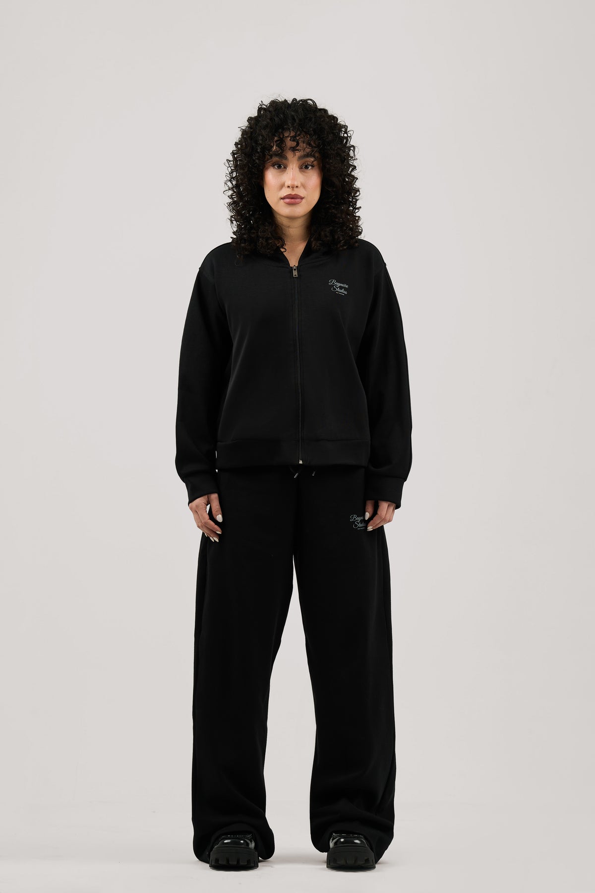 Black Baynoire Studios Zip - Up Hoodie