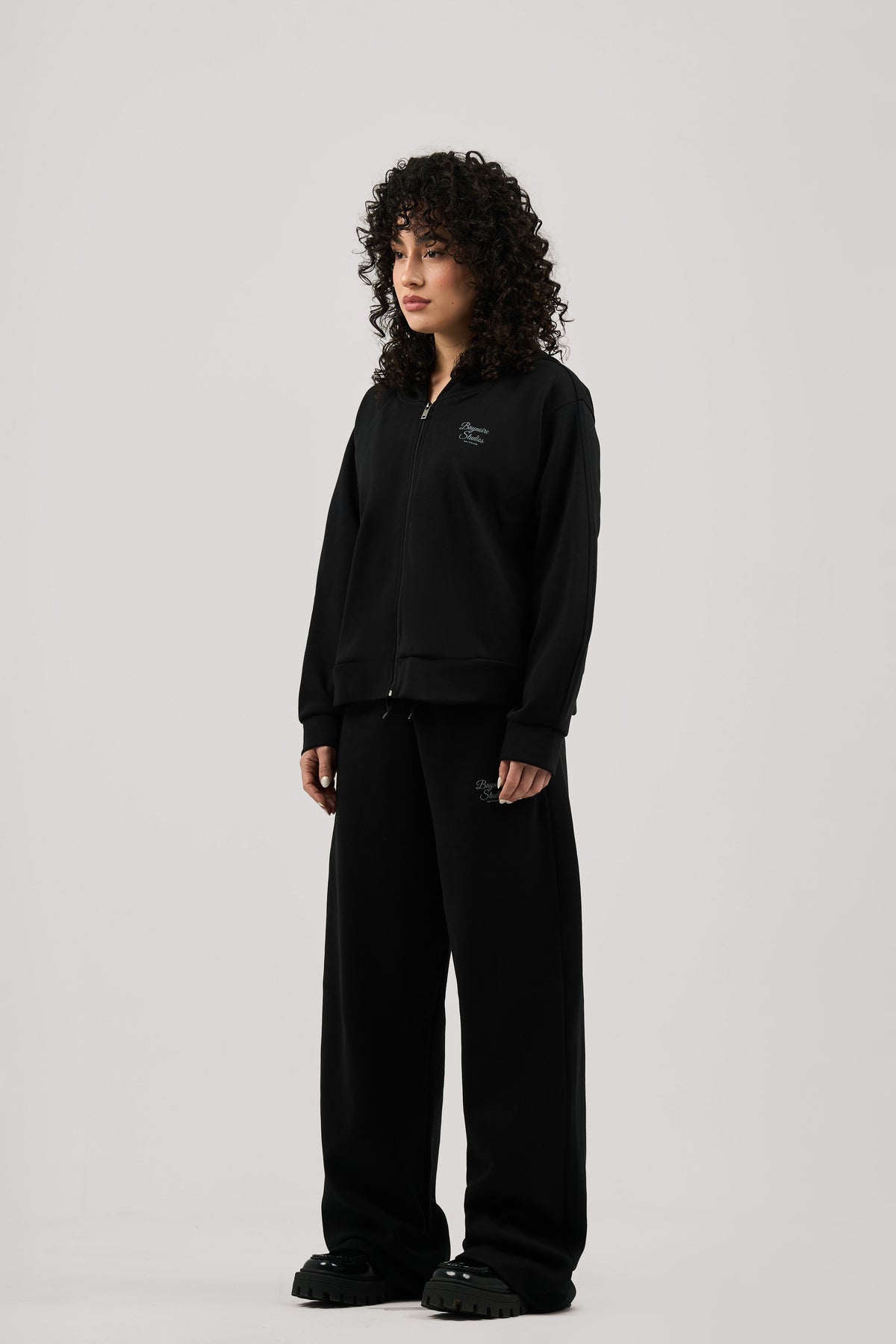 Black Baynoire Studios Zip - Up Hoodie