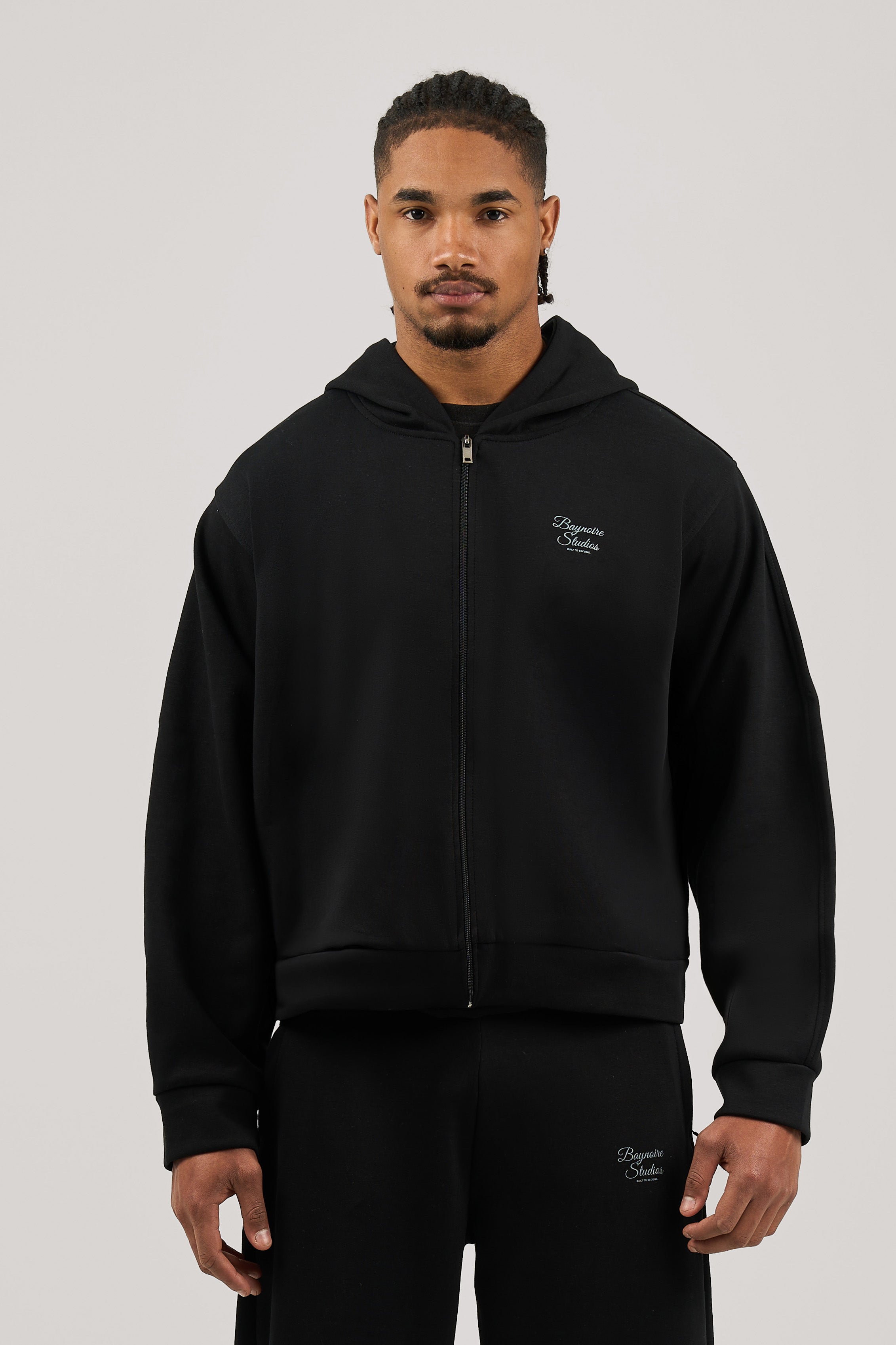 Black Baynoire Studios Zip - Up Hoodie