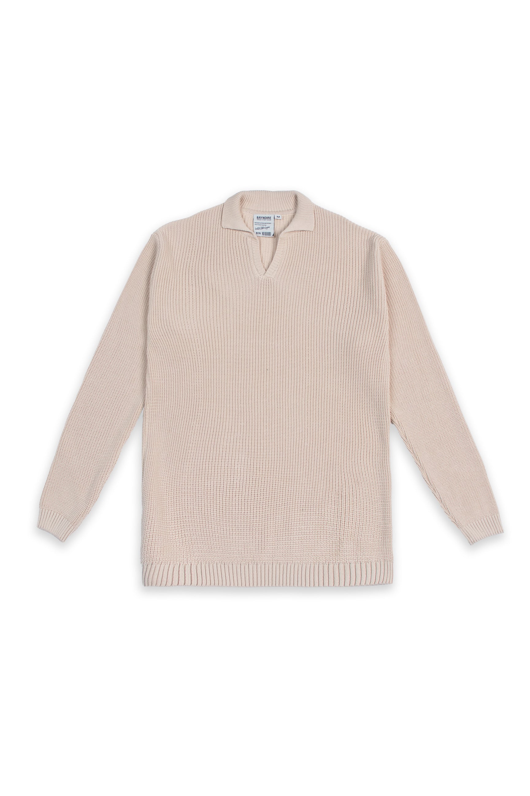 Beige Collar Sweater
