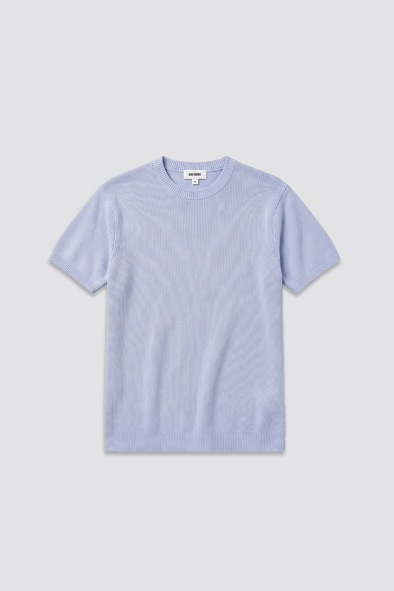 03C Relaxed Sky Knit Cotton T-Shirt