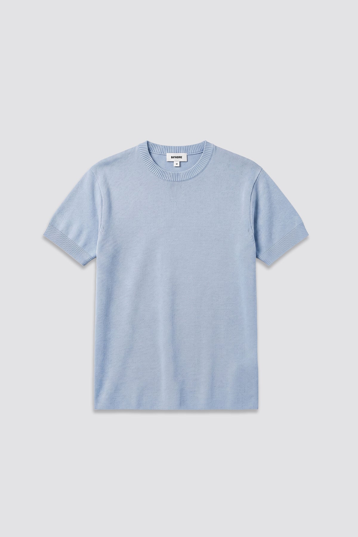 03C Relaxed Sky Purl Knit T-Shirt