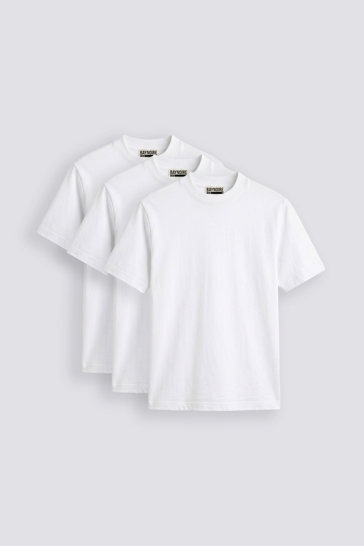 01E Regular White Pack of 3 T-shirt