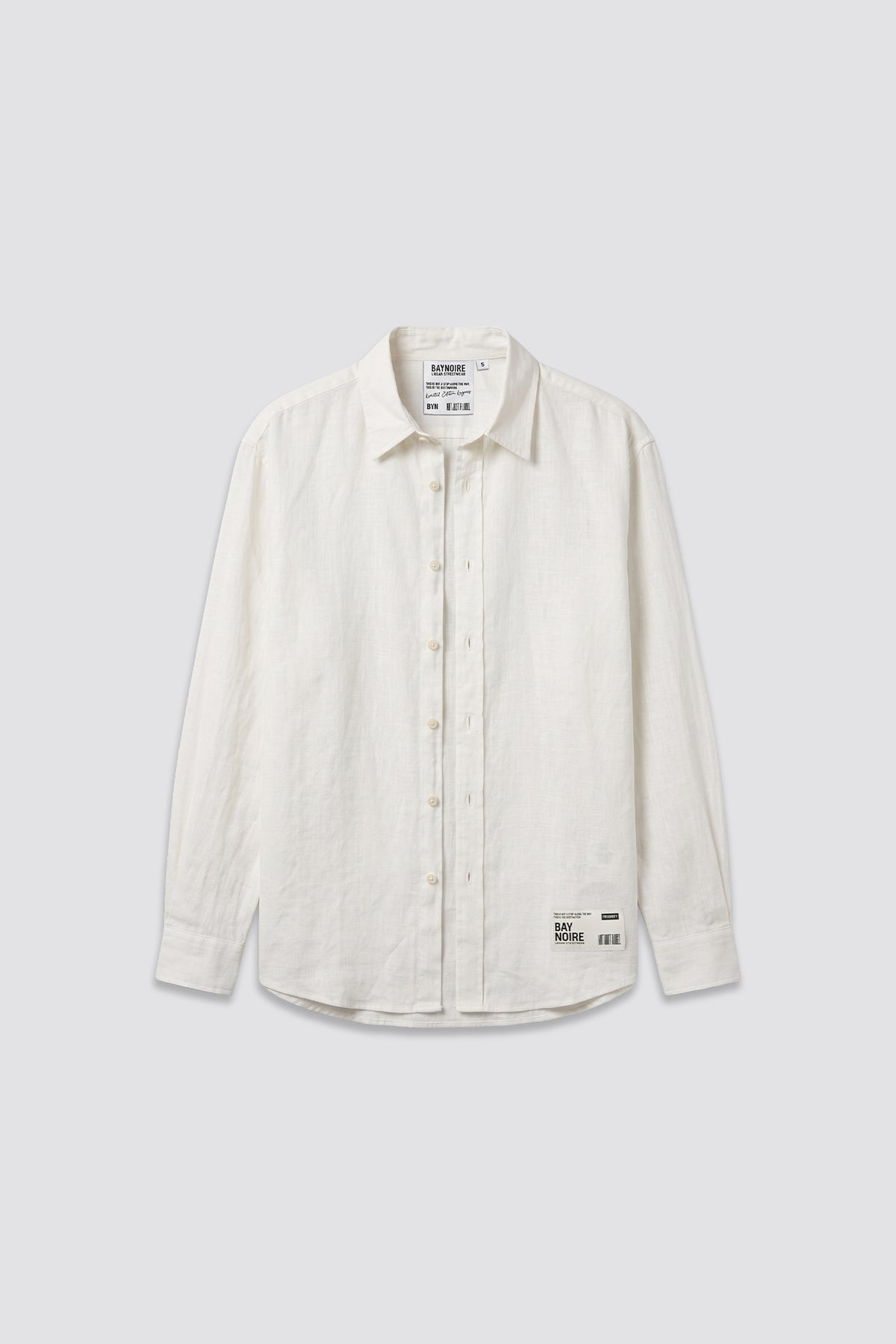 White Oversized Linen Shirt V2