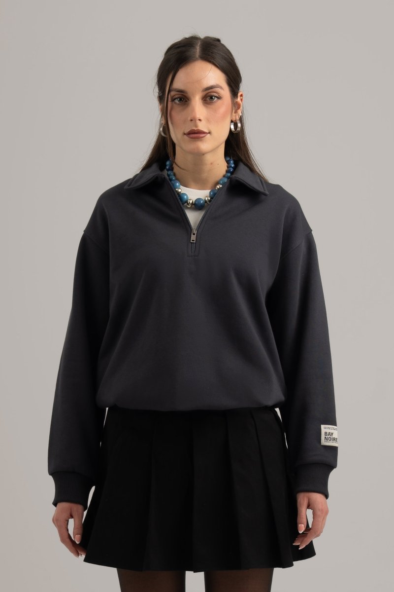 Anchor Polo Q - Zipper Sweatshirt - Baynoire