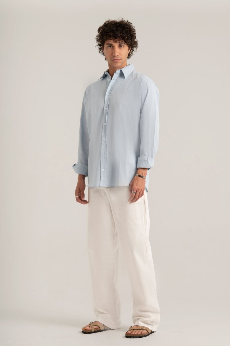 Baby Blue C - Linen Shirt - Baynoire