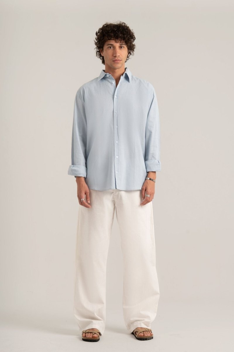 Baby Blue C - Linen Shirt - Baynoire