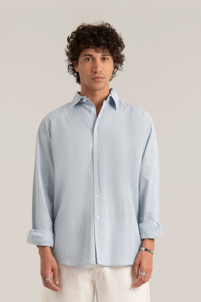 Baby Blue C - Linen Shirt - Baynoire
