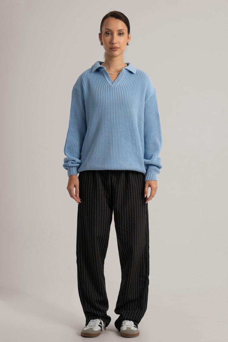 Baby Blue Collar II Sweater - Baynoire