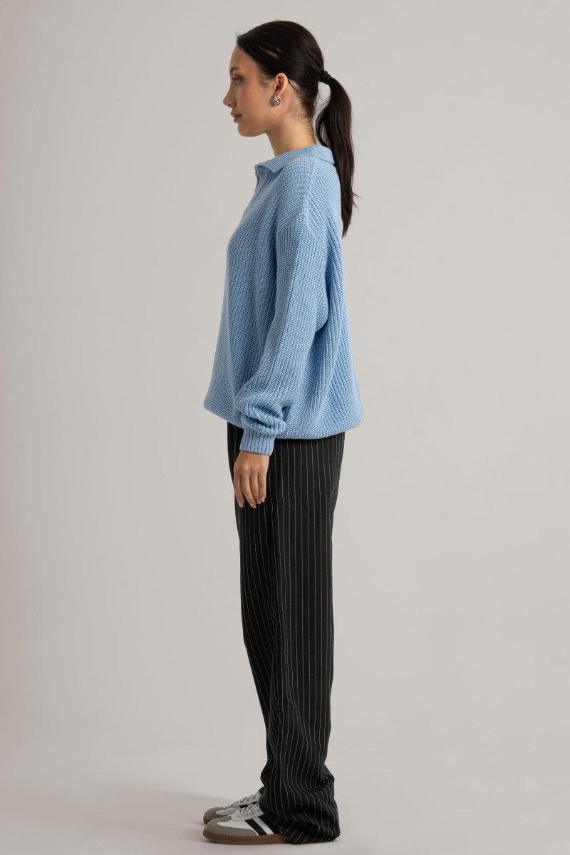Baby Blue Collar II Sweater - Baynoire