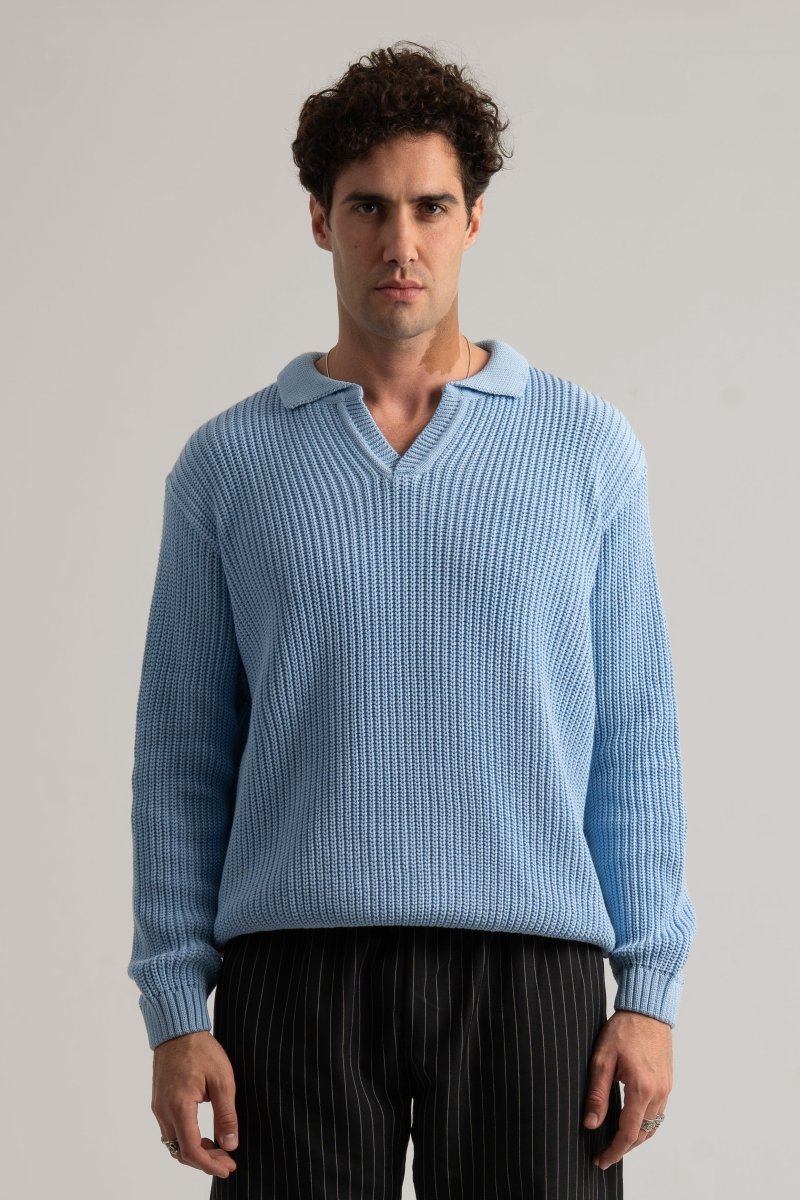 Baby Blue Collar II Sweater - Baynoire