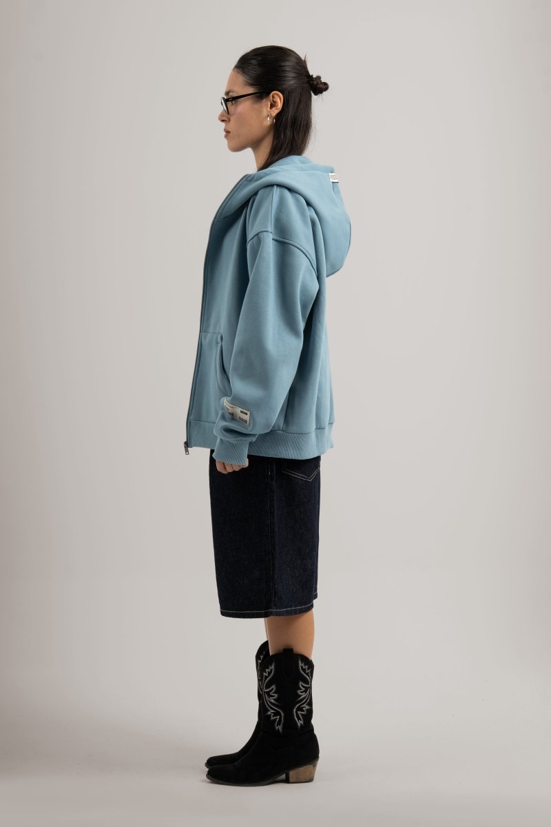 Baby Blue High Collar Jacket V2 - Baynoire