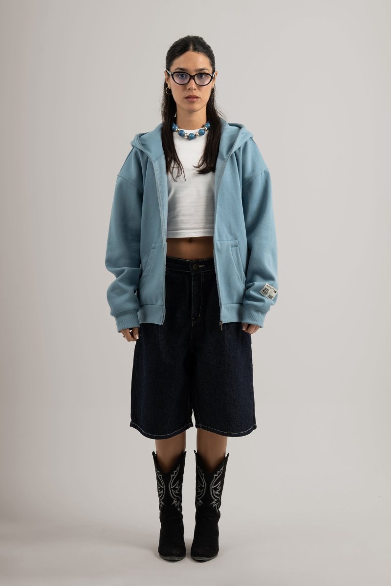 Baby Blue High Collar Jacket V2 - Baynoire