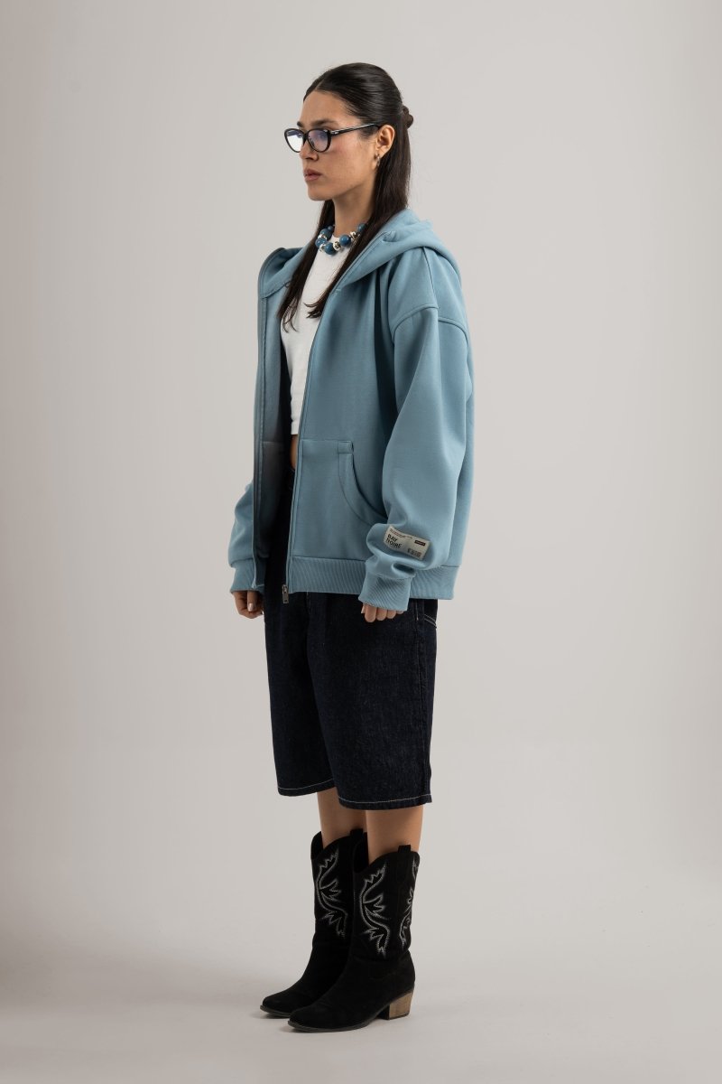 Baby Blue High Collar Jacket V2 - Baynoire