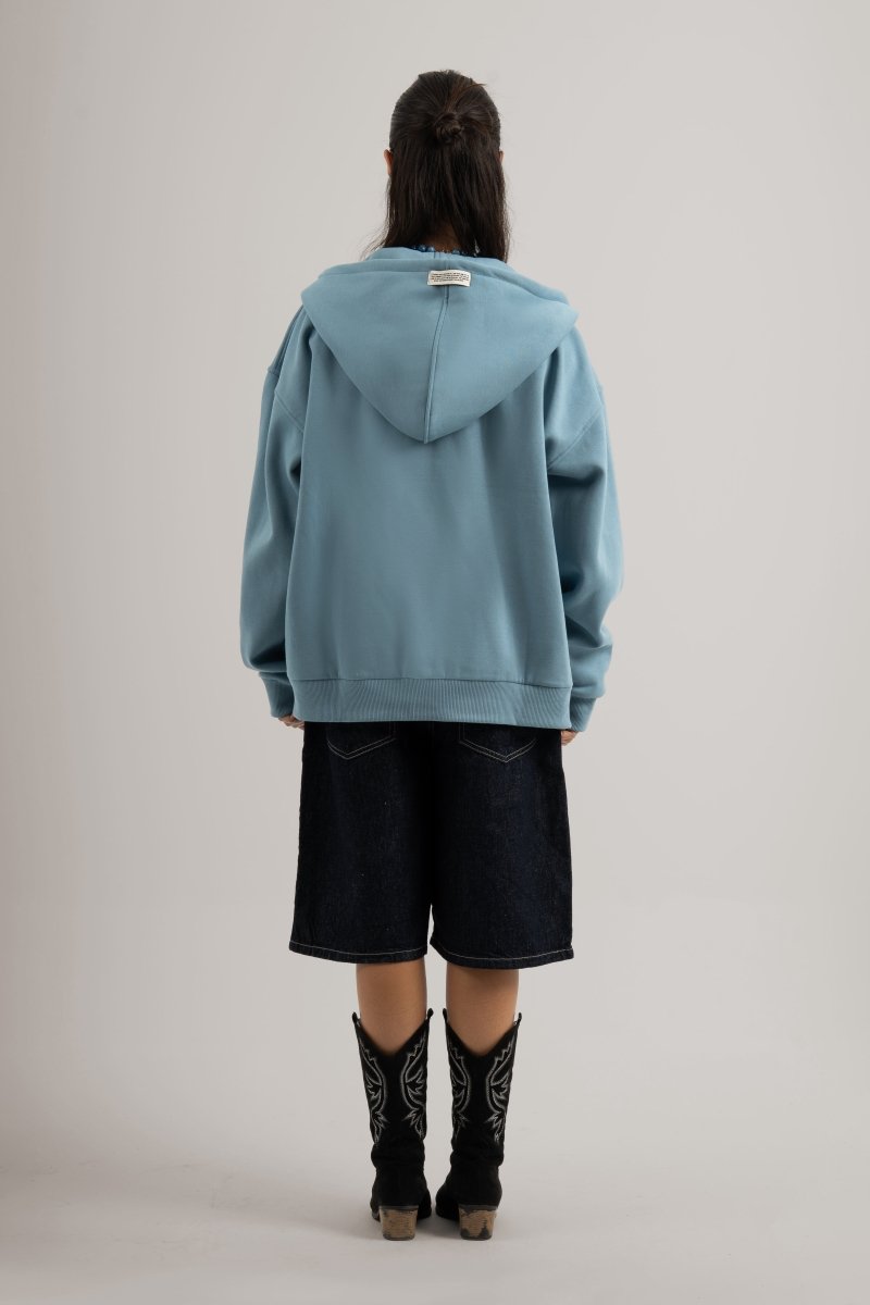 Baby Blue High Collar Jacket V2 - Baynoire